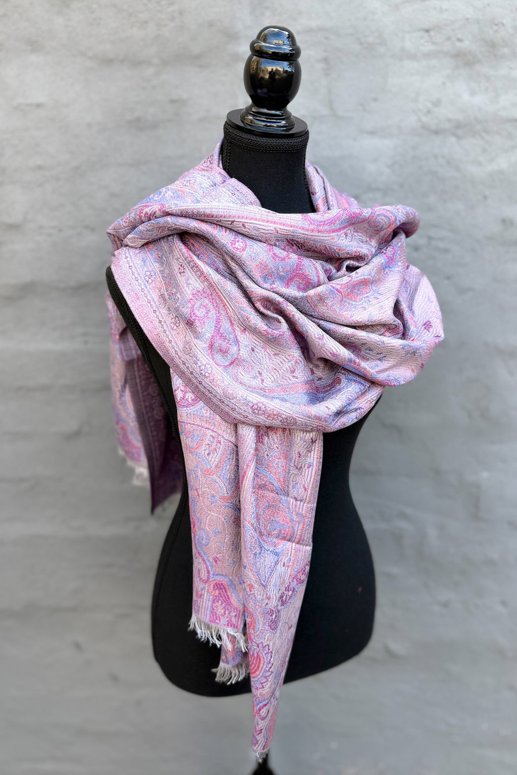 Cashmere & Bamboo Scarf In Hyacinth