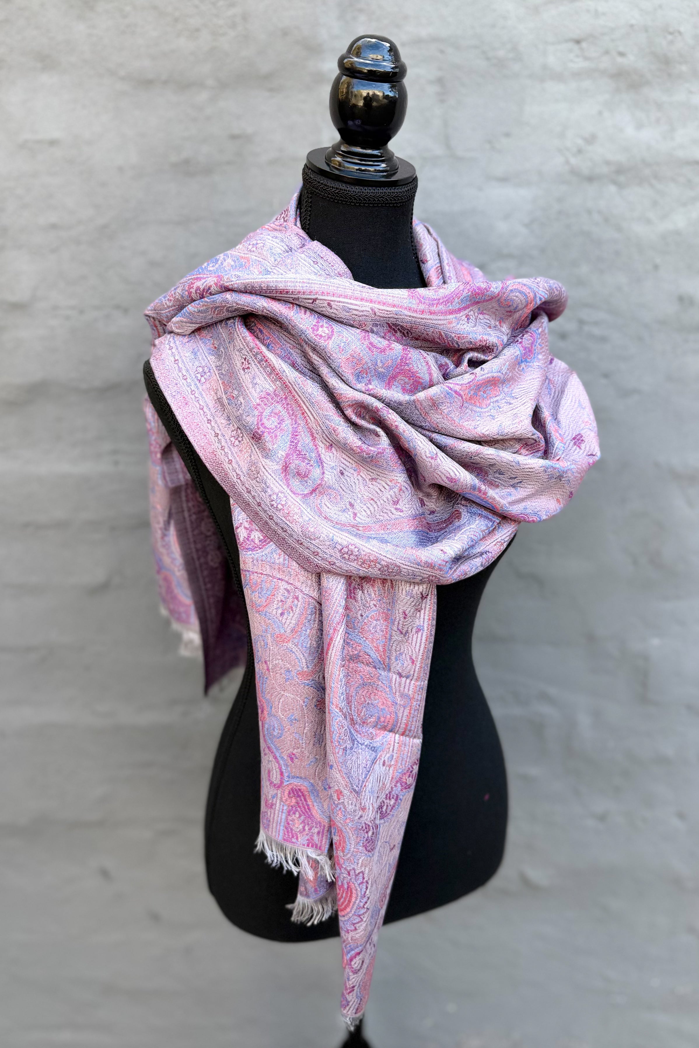 Cashmere & Bamboo Scarf In Hyacinth