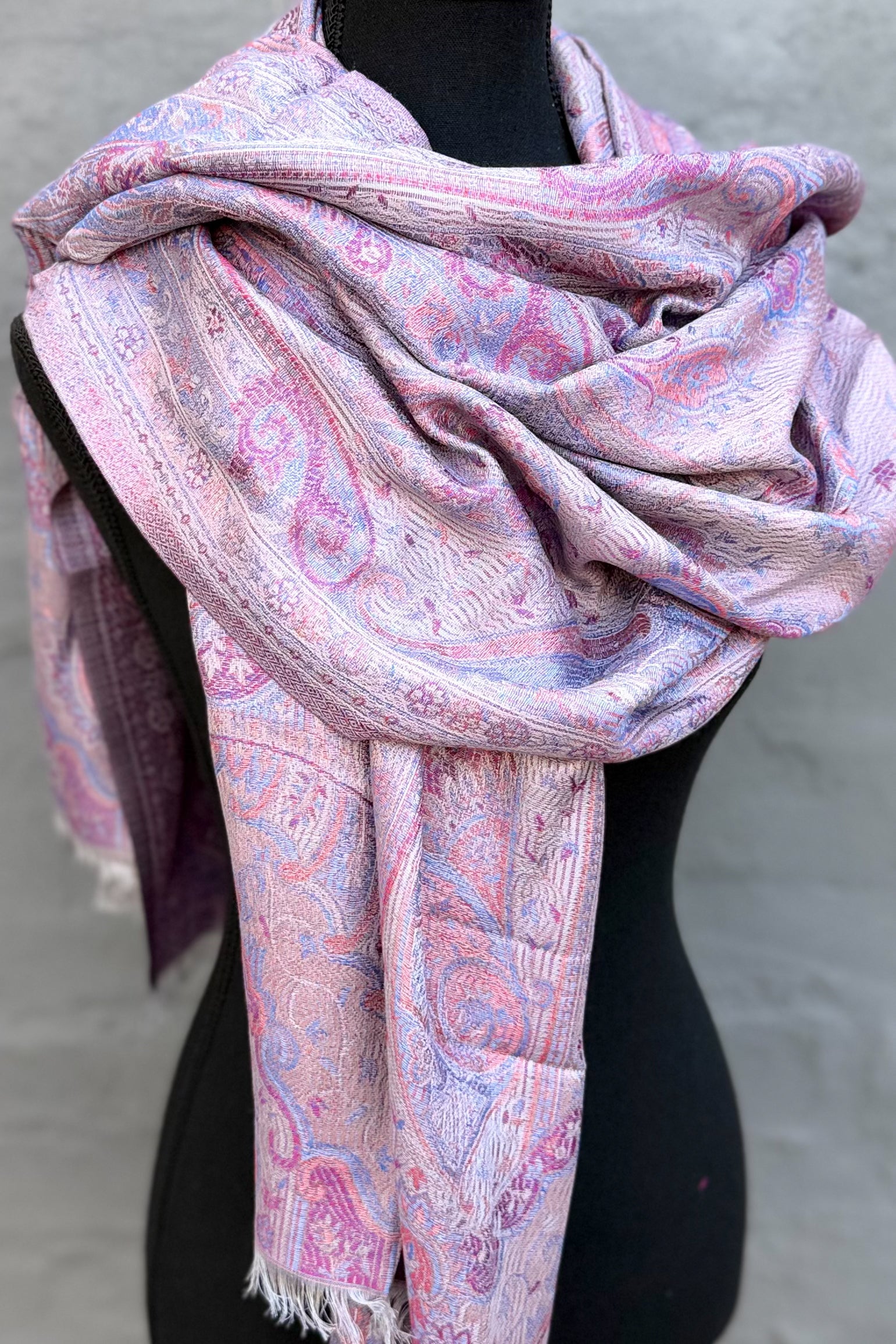 Cashmere & Bamboo Scarf In Hyacinth