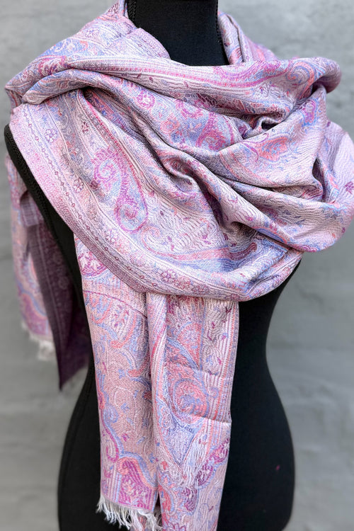 Cashmere & Bamboo Scarf In Hyacinth