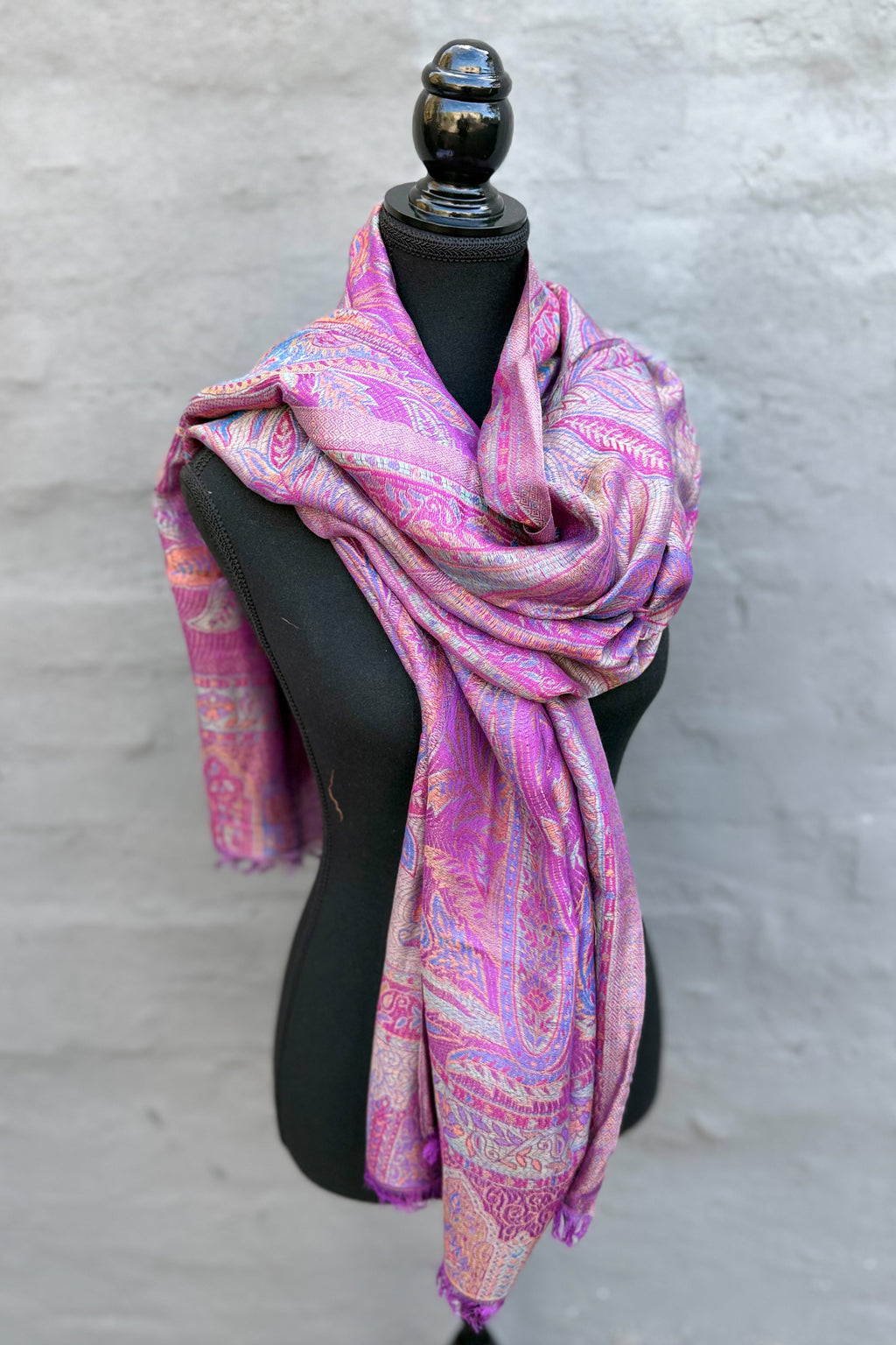 Cashmere & Bamboo Scarf In Vivid Violet