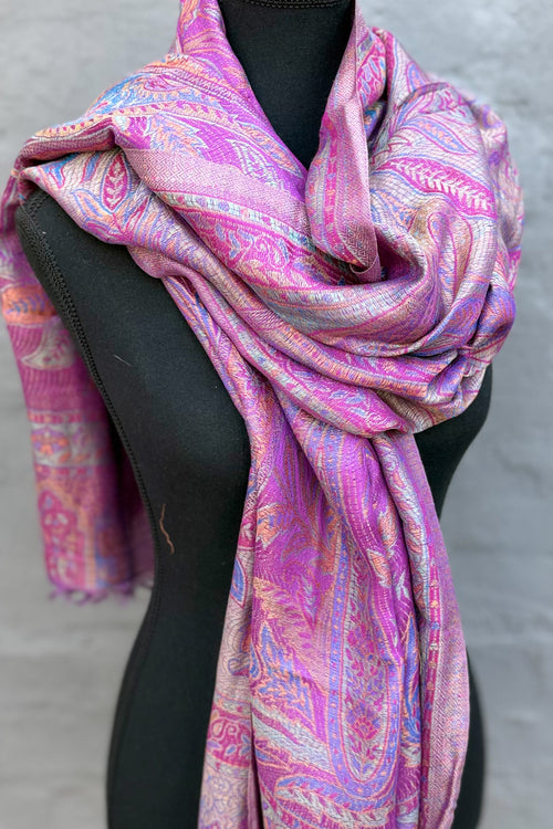 Cashmere & Bamboo Scarf In Vivid Violet