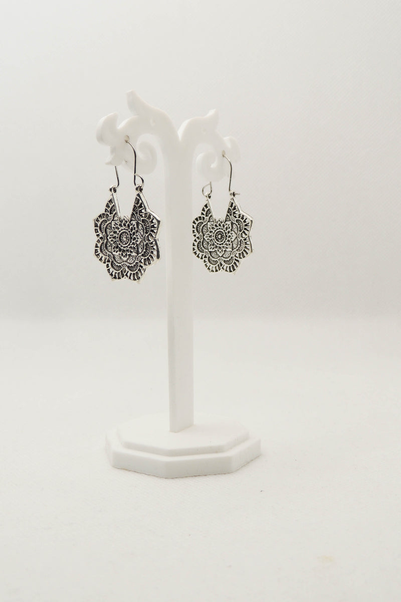 Marigold Hoop Earrings In Silver