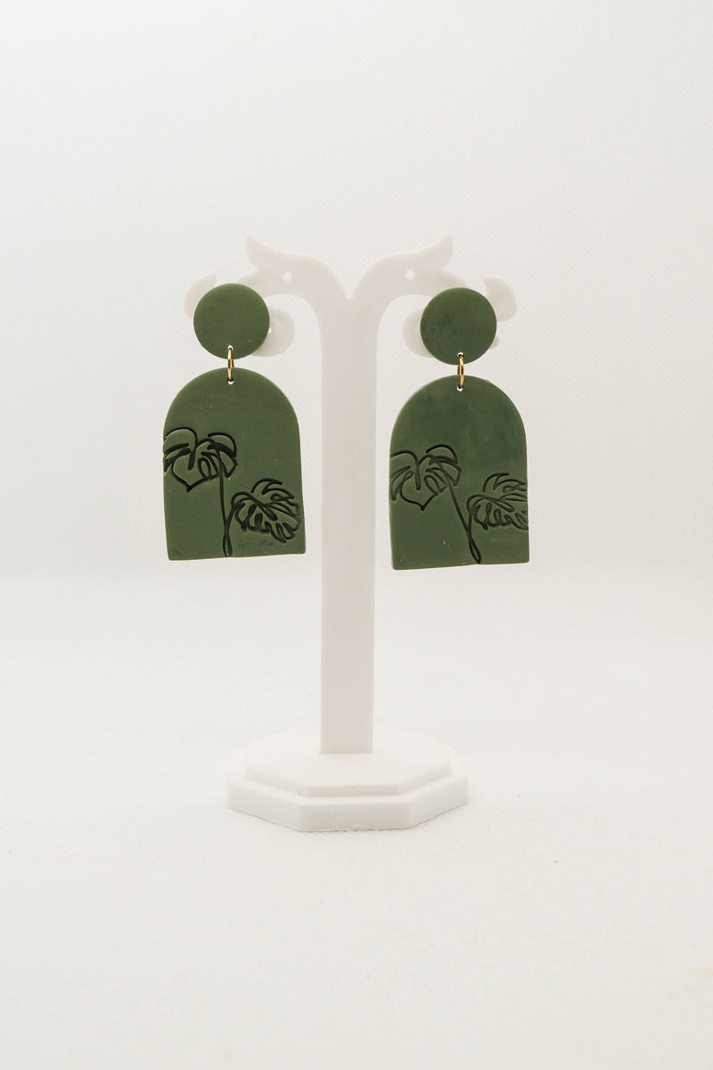 Clay & Brass Earrings In Delicious Monster