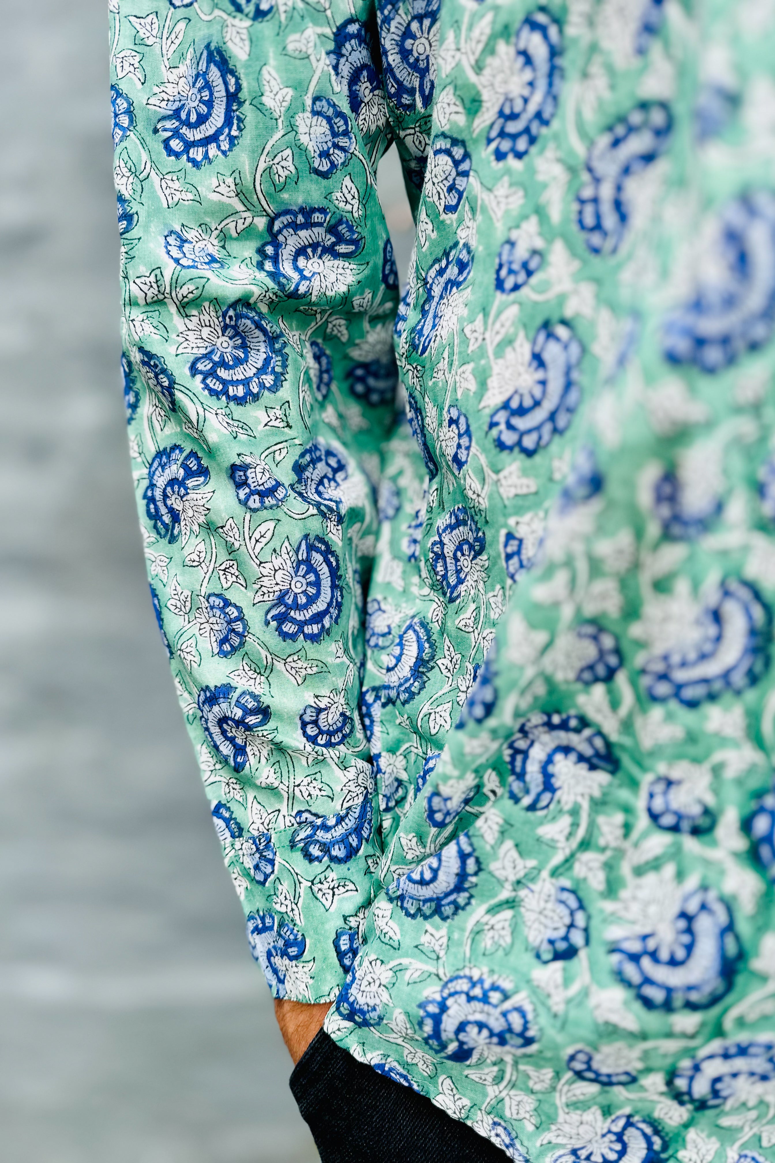 Men's Long Sleeve Shirt In Fern Floral