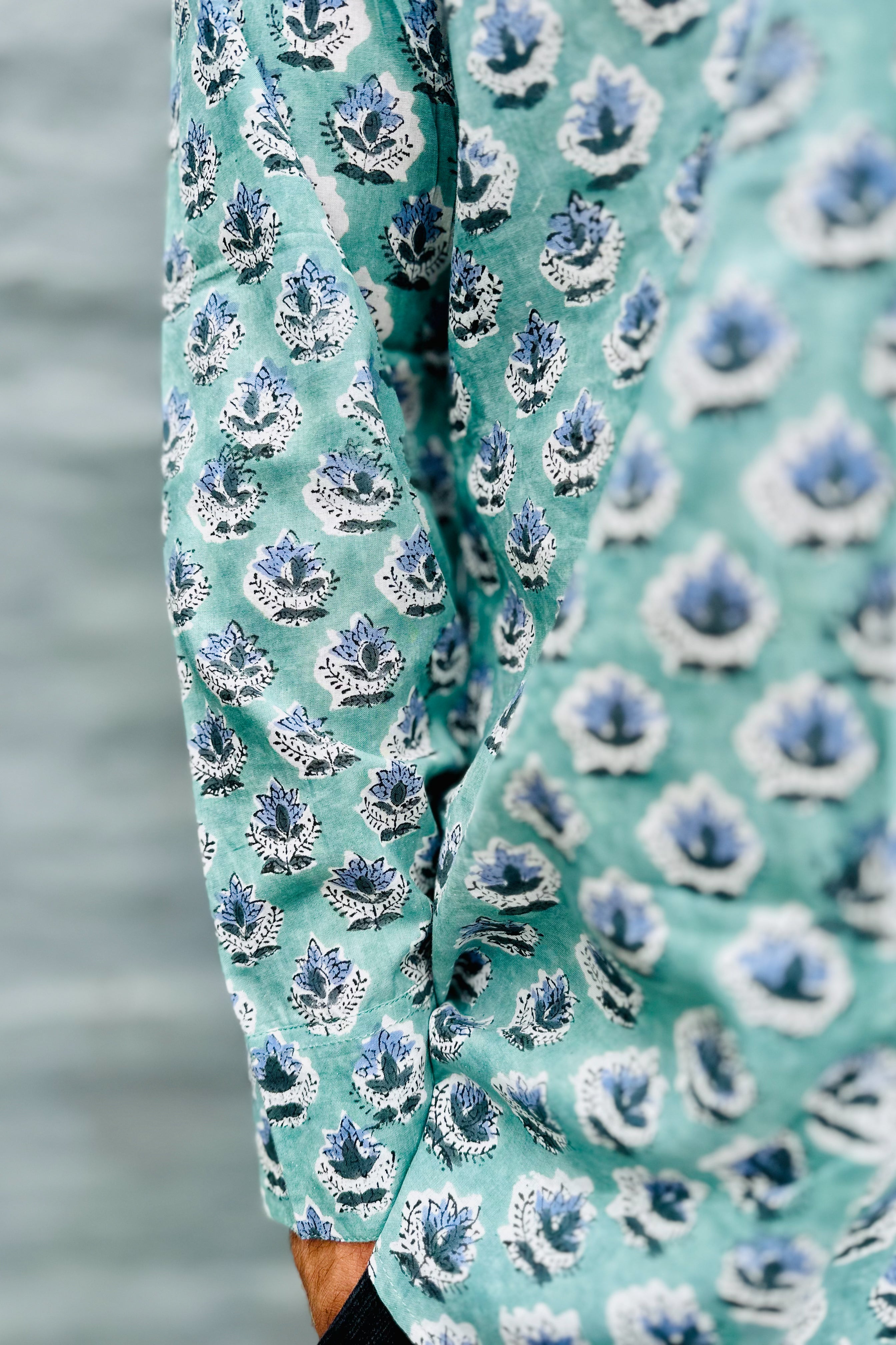 Men's Long Sleeve Shirt In Sage Lotus