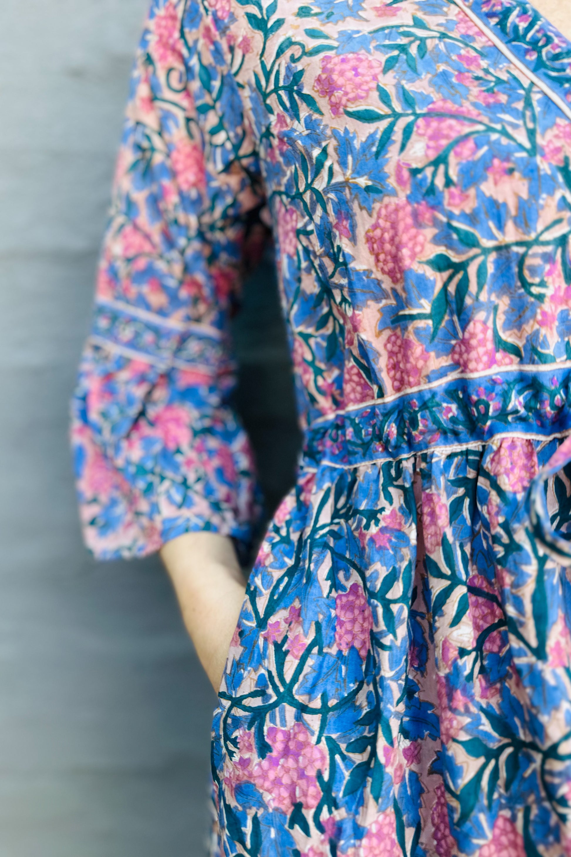 Azura Dress In Violet Blue Hydrangea