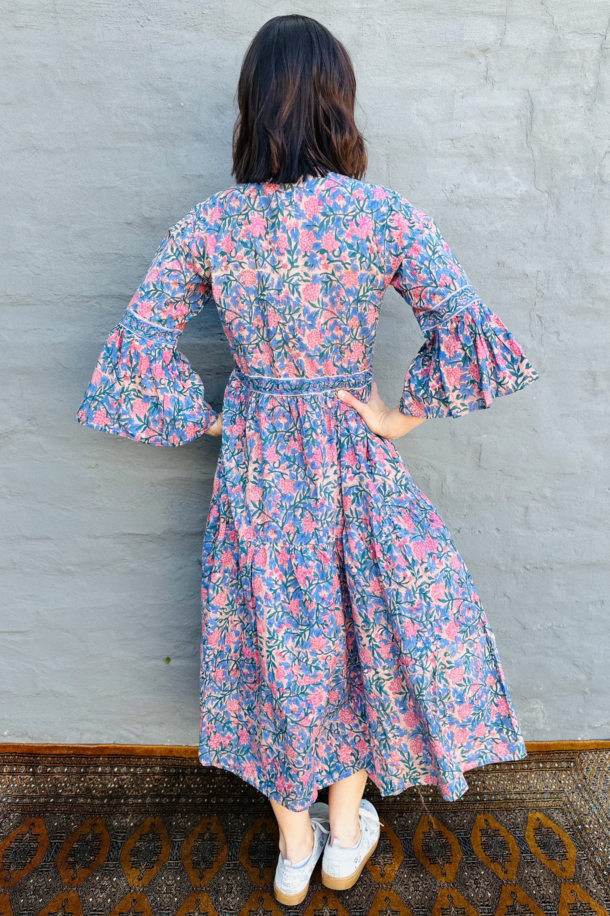 Azura Dress In Violet Blue Hydrangea