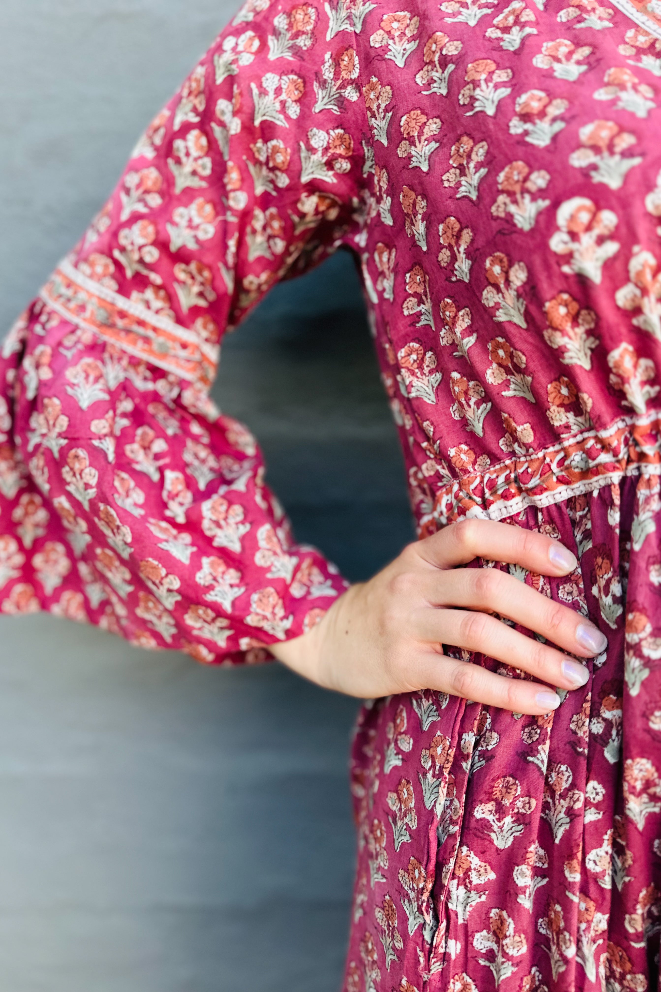 Azura Dress In Burgundy Bliss