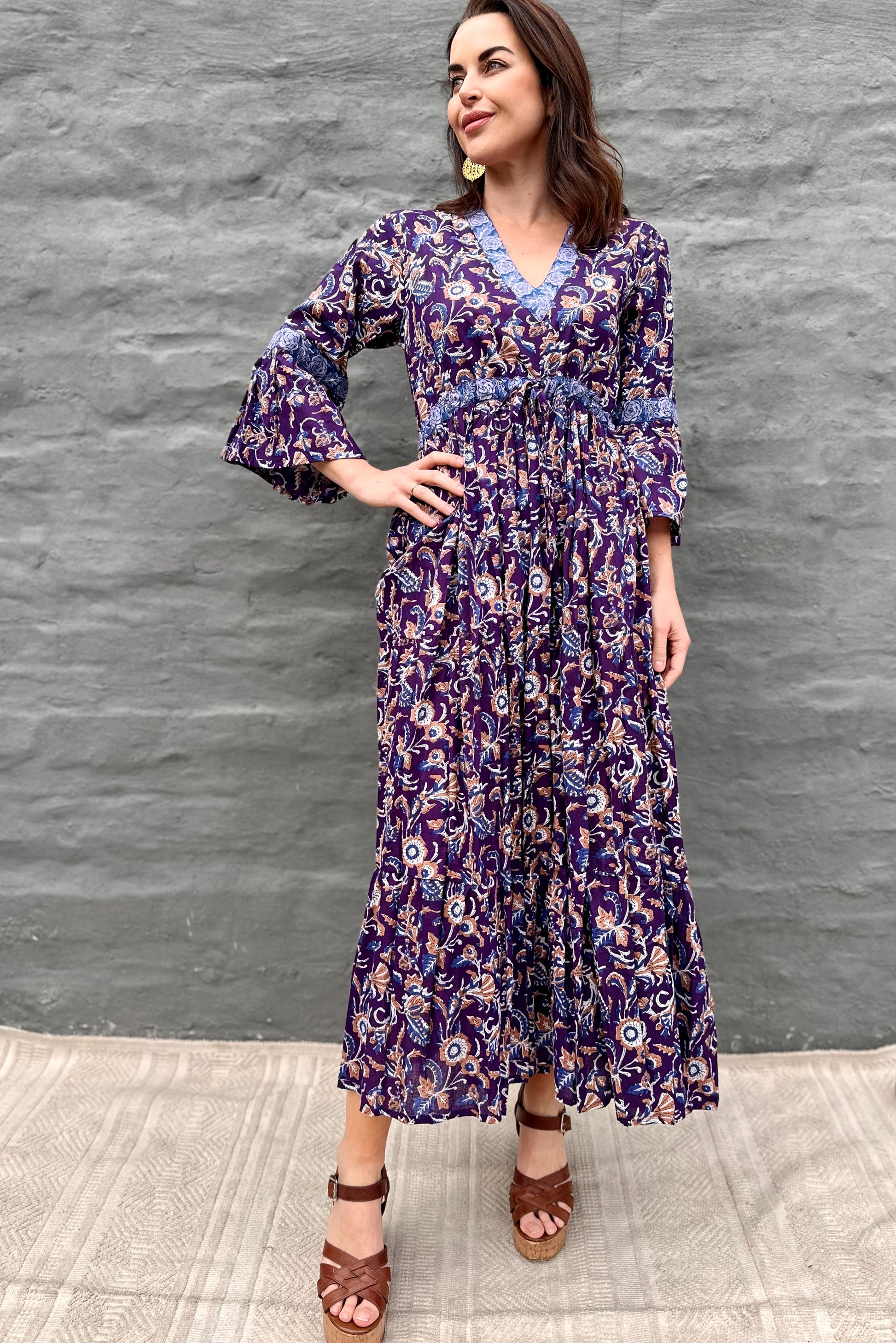 Azura Dress In Amethyst Floral