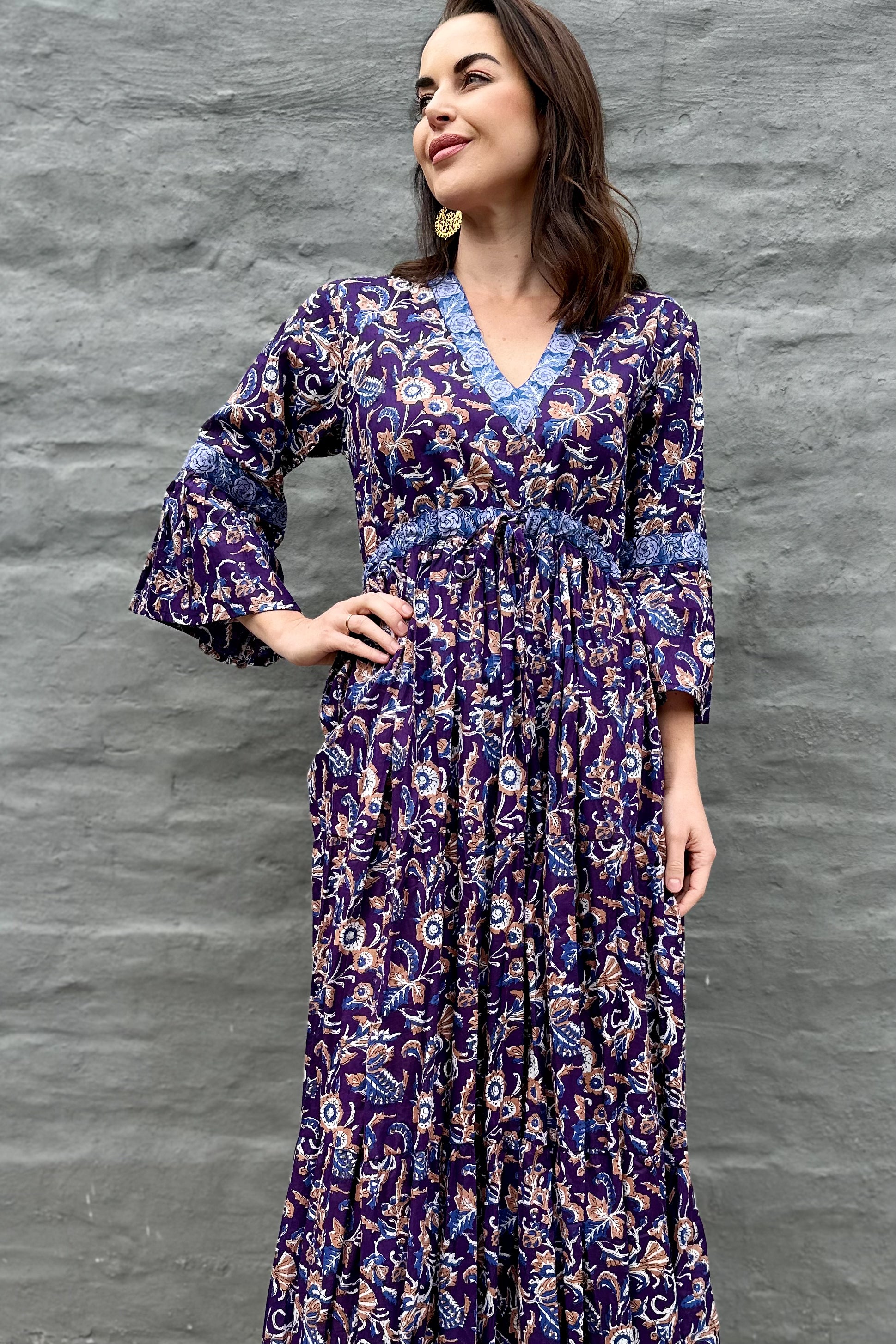 Azura Dress In Amethyst Floral