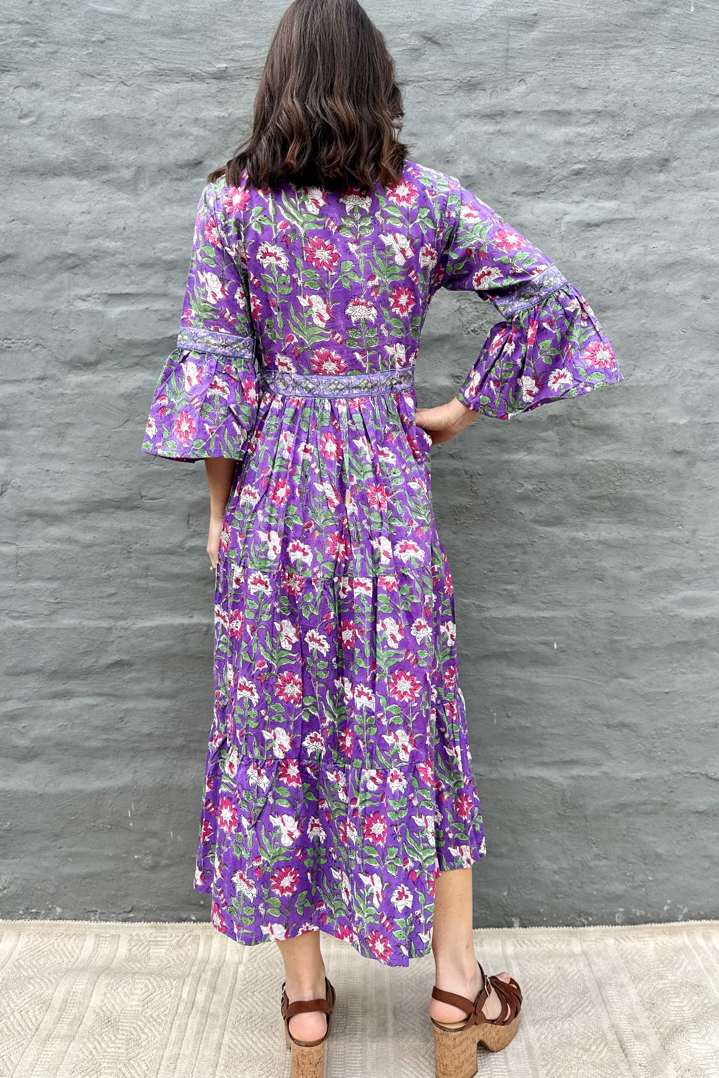 Azura Dress In Purple Floral