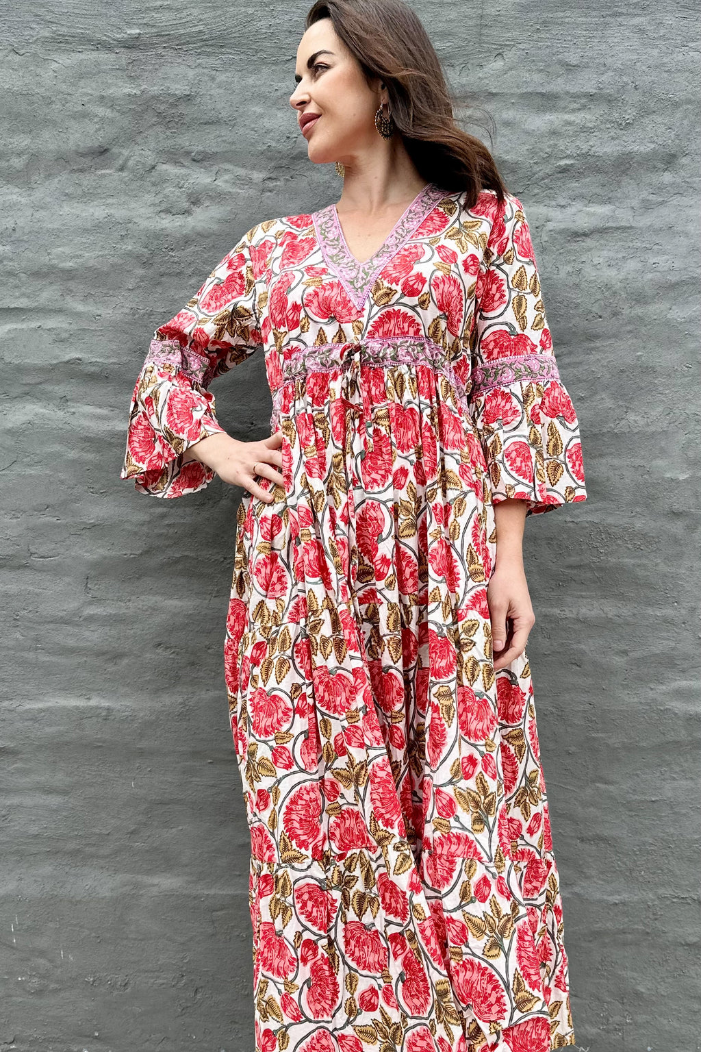 Azura Dress In Milky Peony