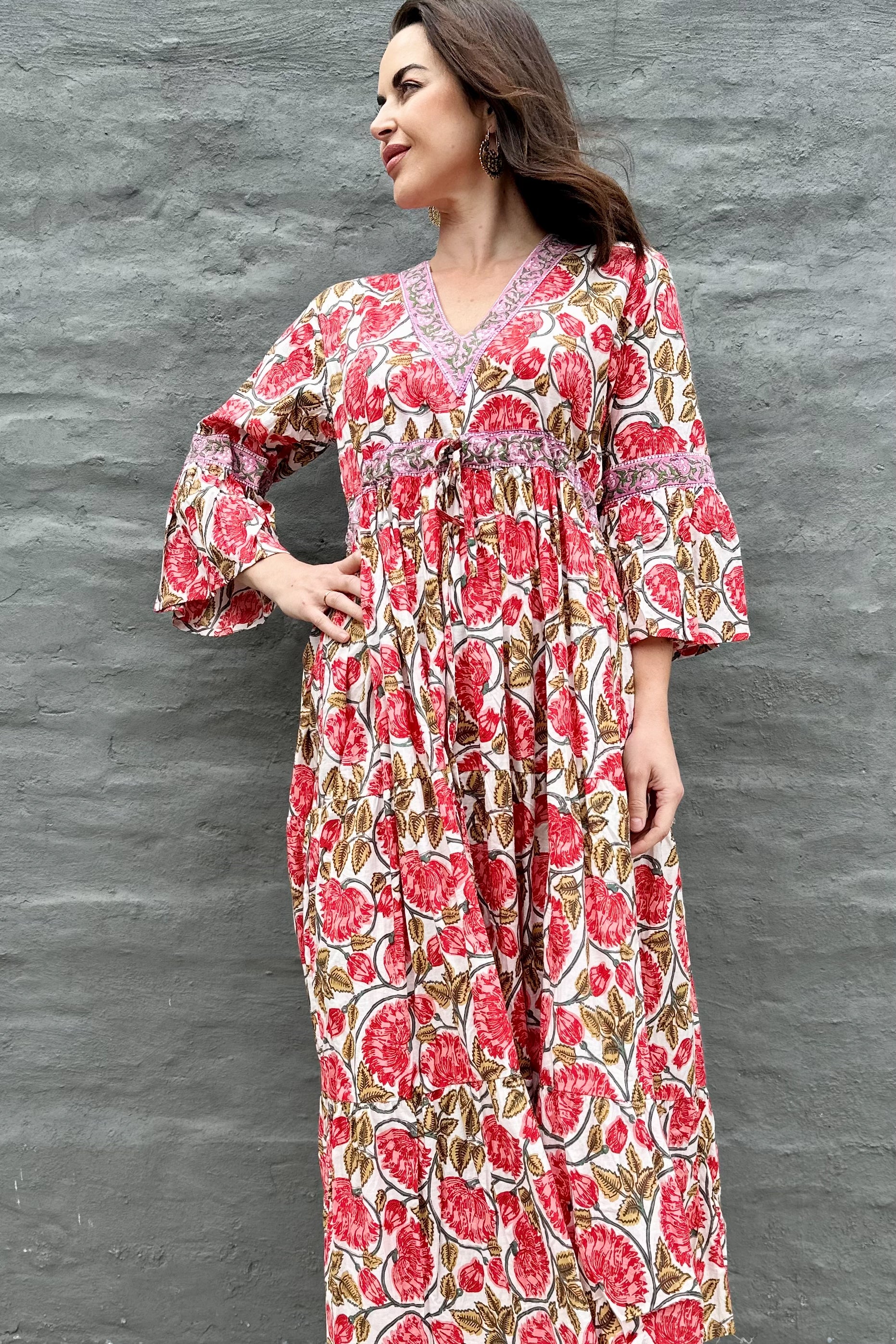 Azura Dress In Milky Peony