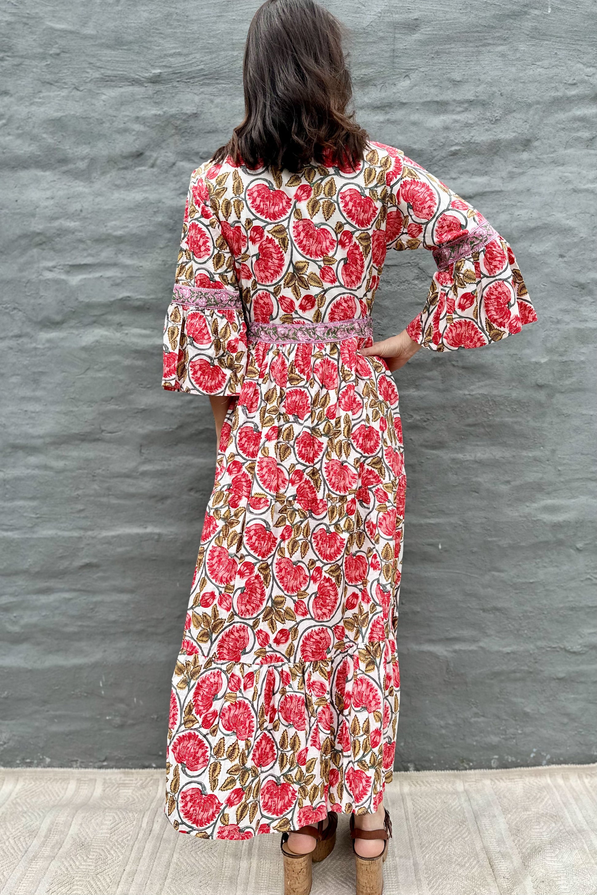 Azura Dress In Milky Peony