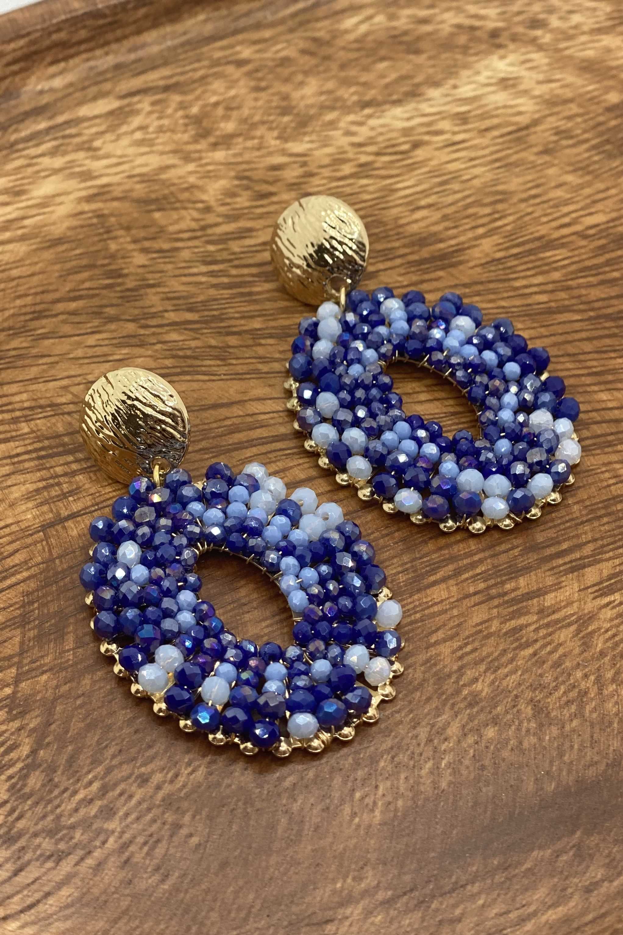Iris Beaded Earrings
