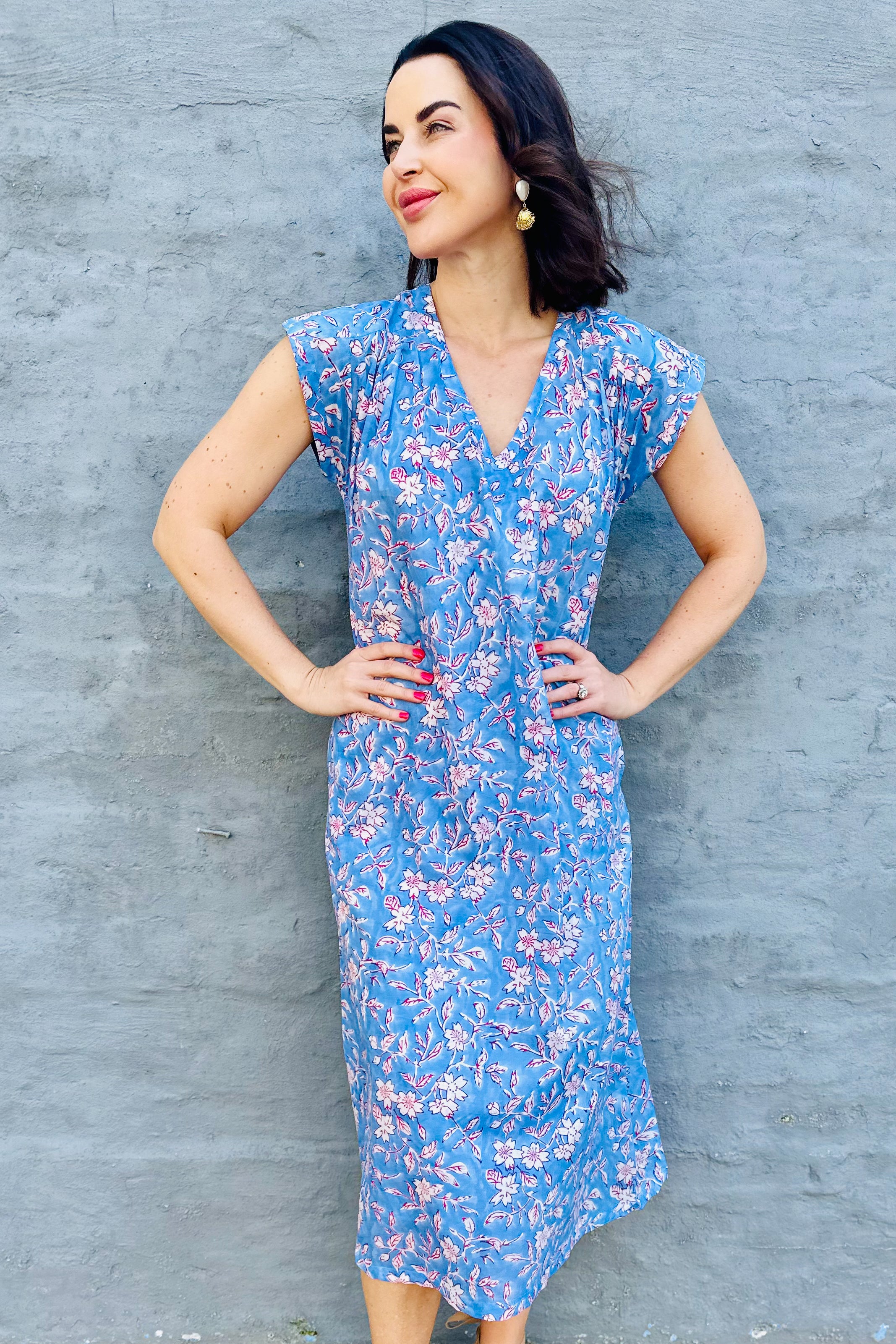 Savita Dress In Sky Garden