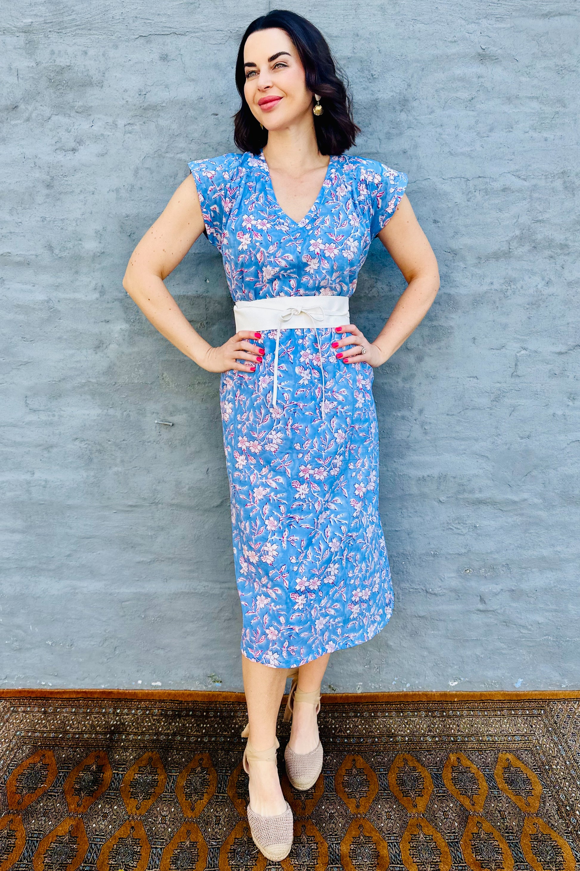 Savita Dress In Sky Garden