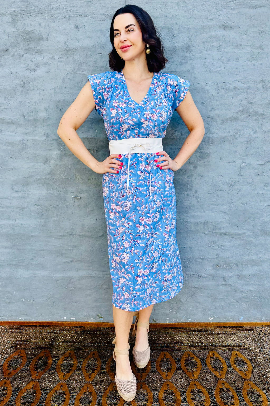 Savita Dress In Sky Garden