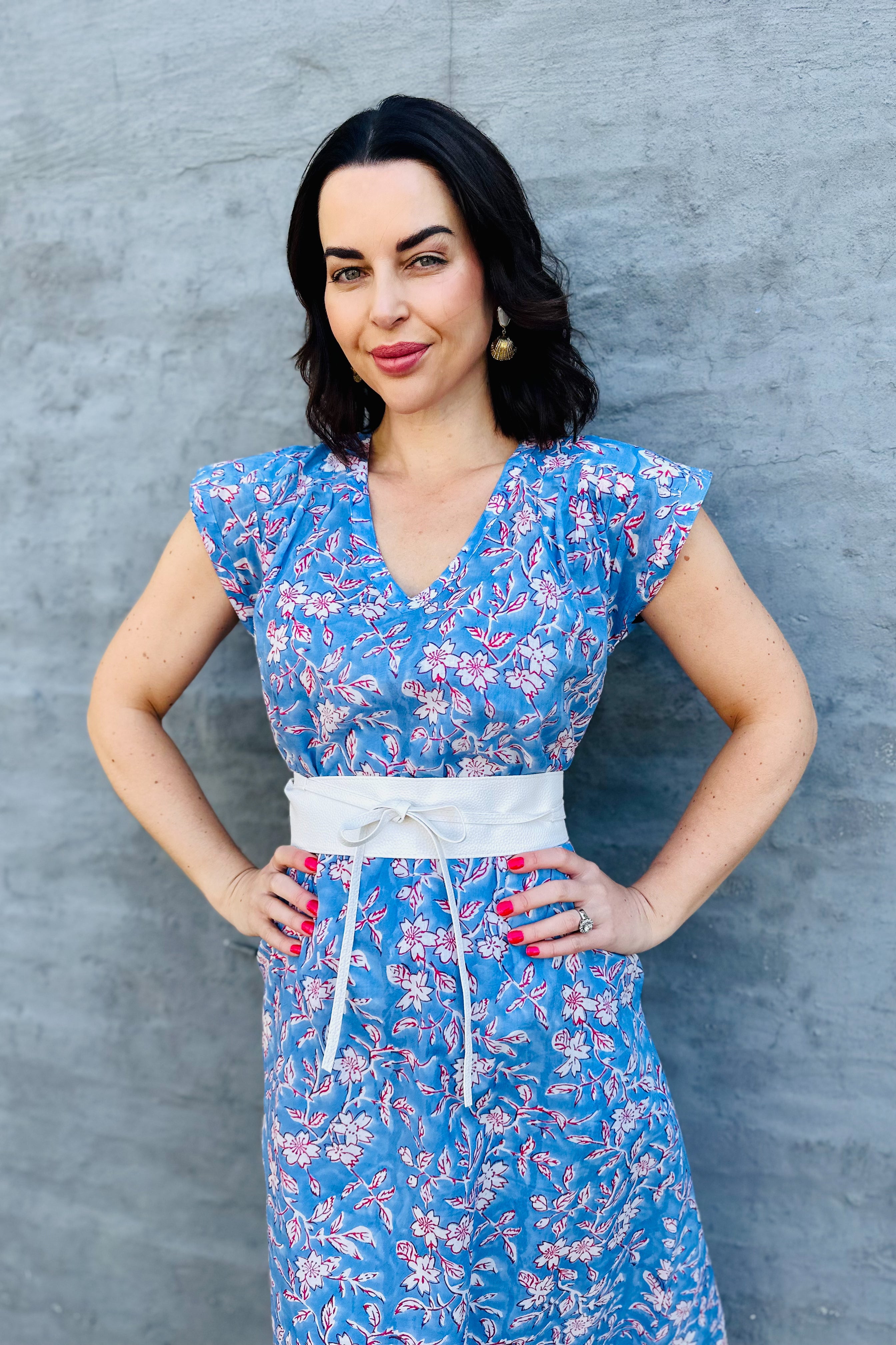 Savita Dress In Sky Garden