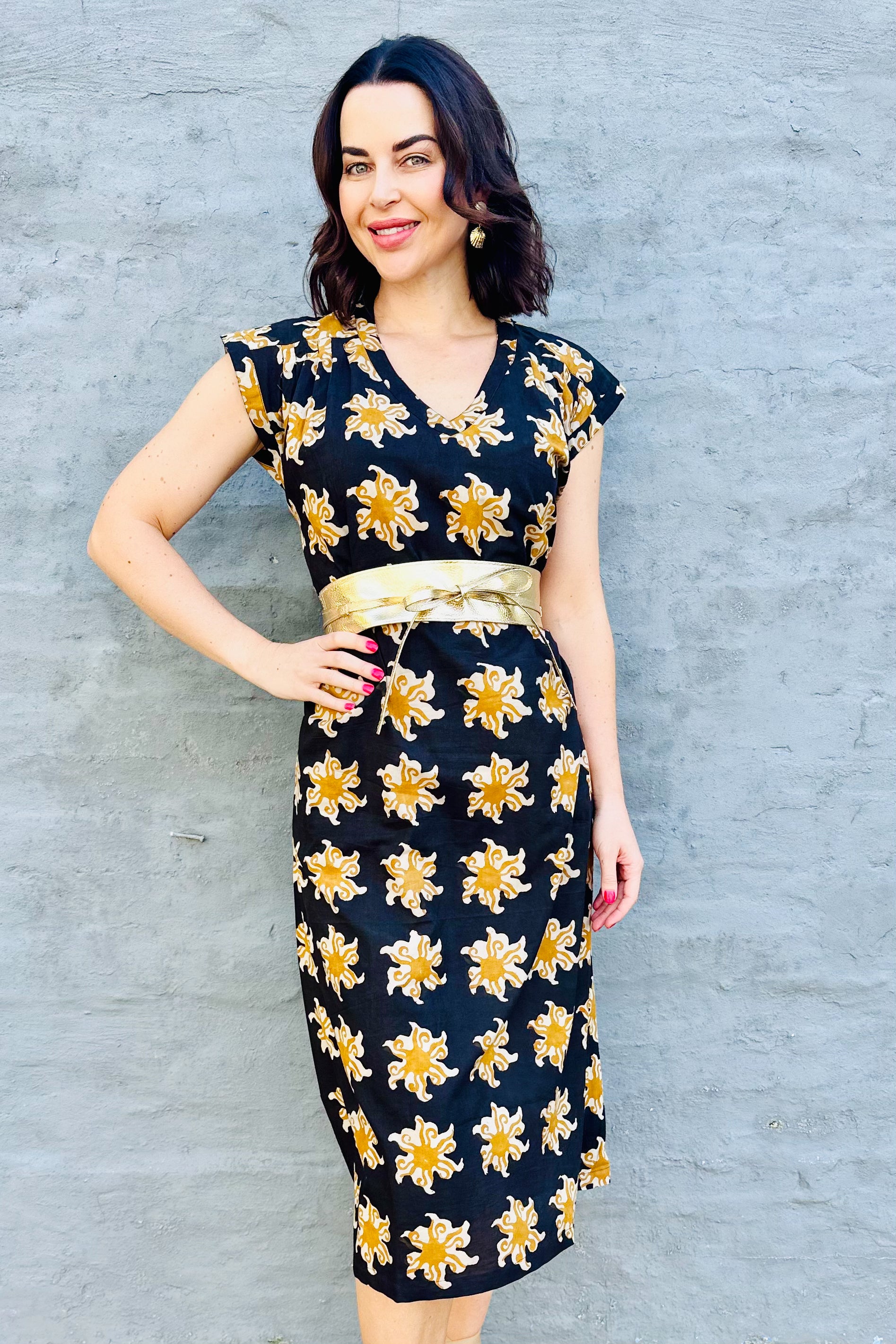 Savita Dress In Ebony Sun