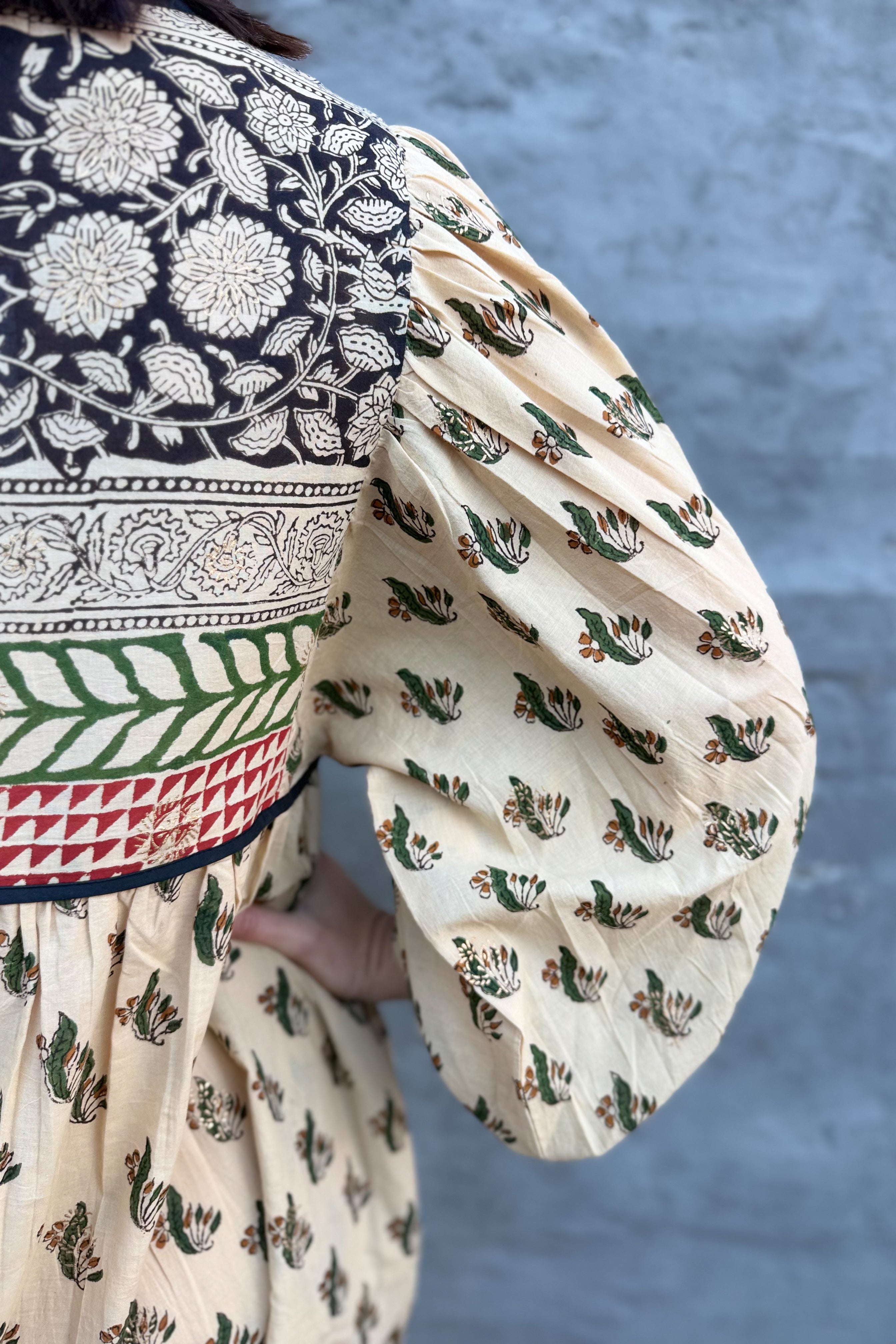 Olive Leaf Short Boho Dress
