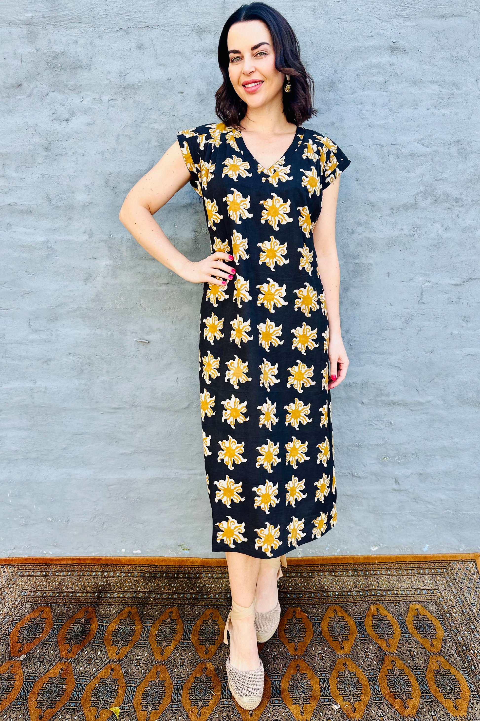 Savita Dress In Ebony Sun