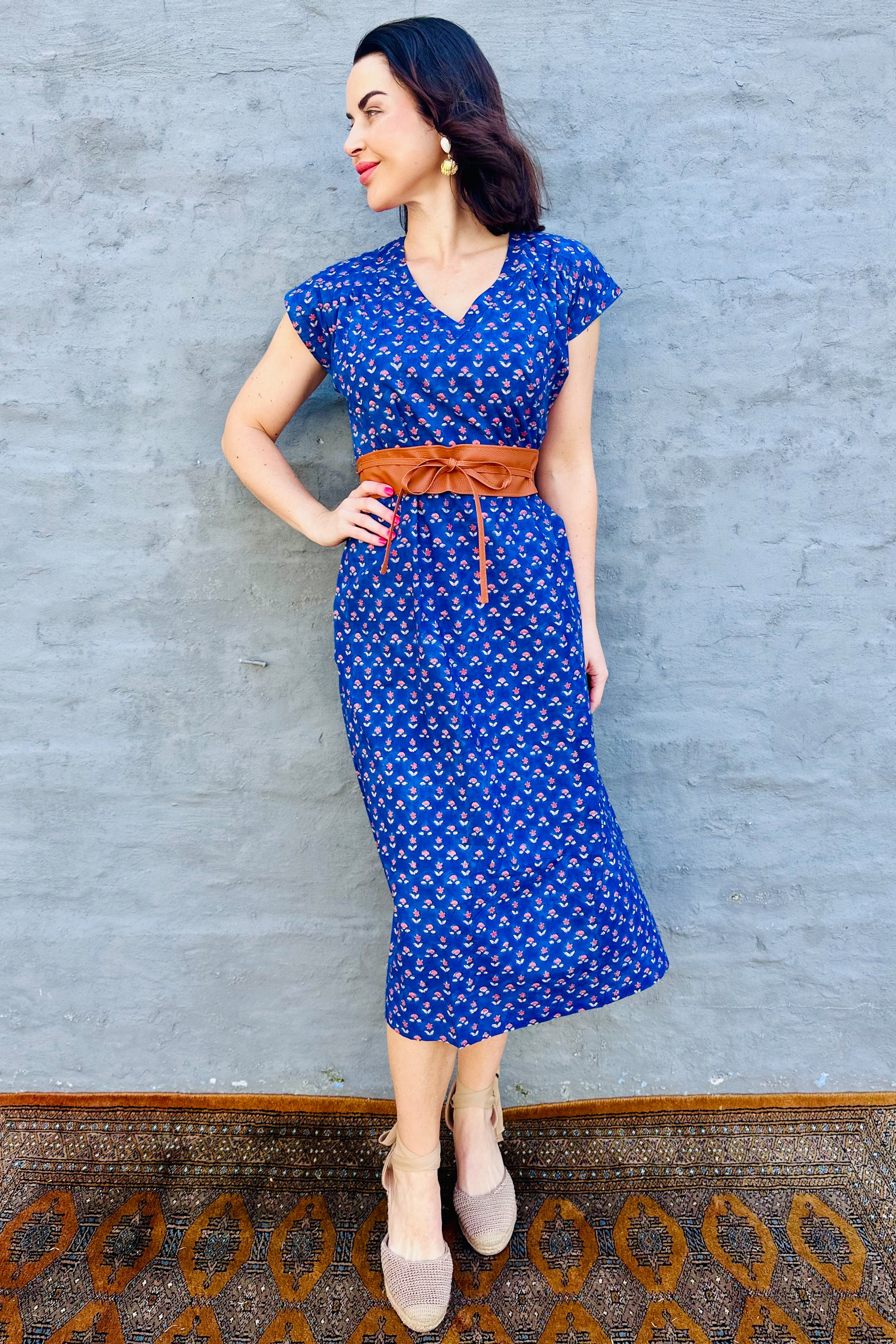 Savita Dress In Royal Daisy