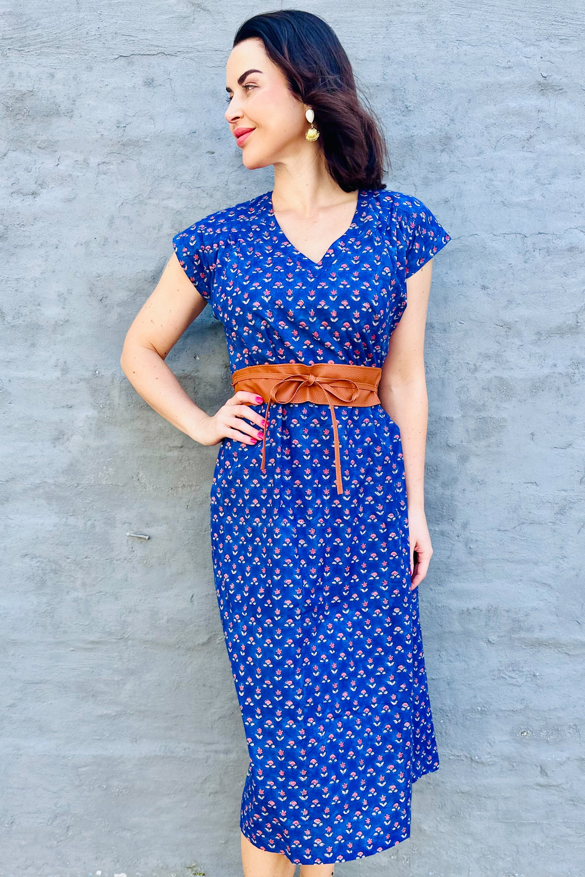 Savita Dress In Royal Daisy