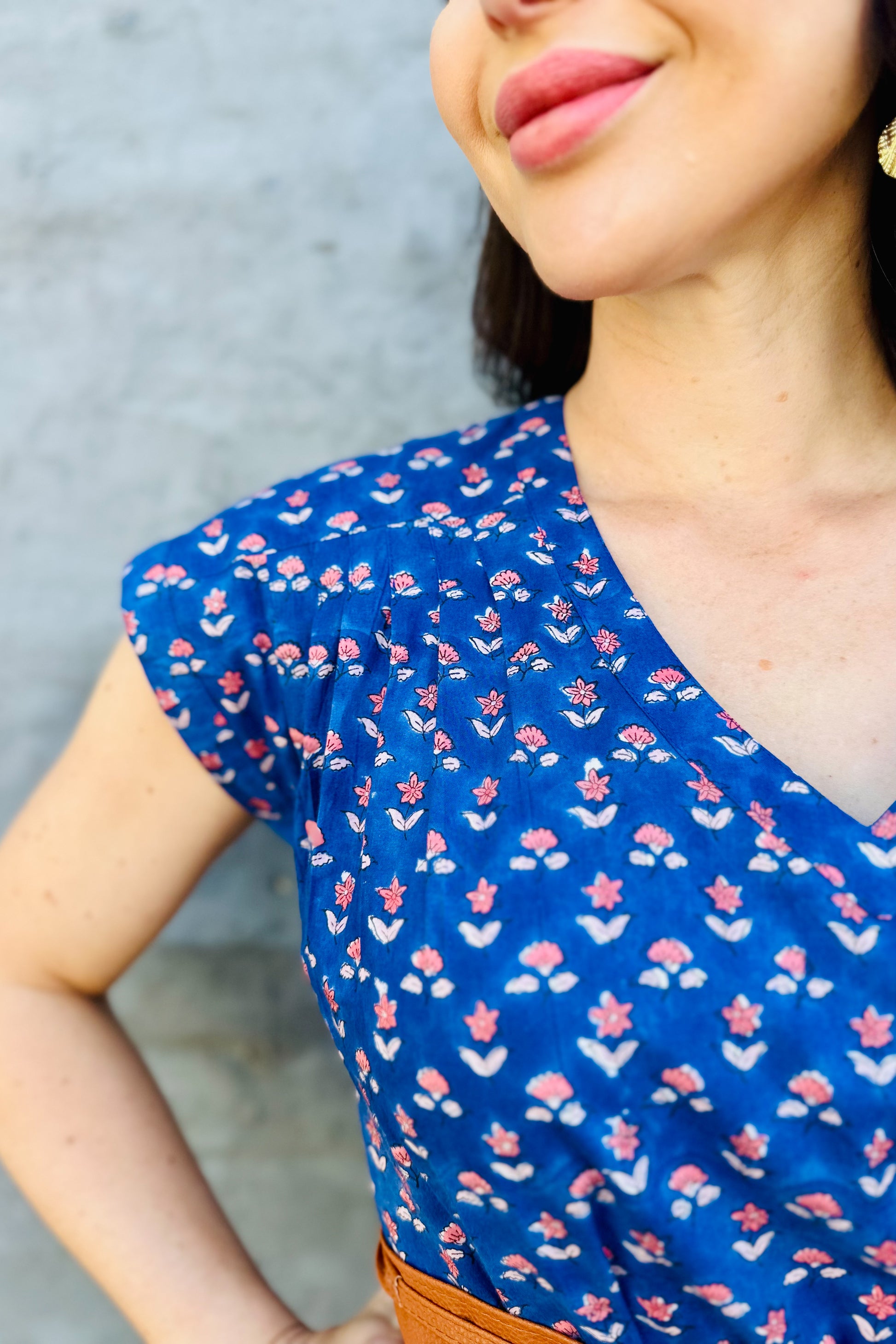 Savita Dress In Royal Daisy