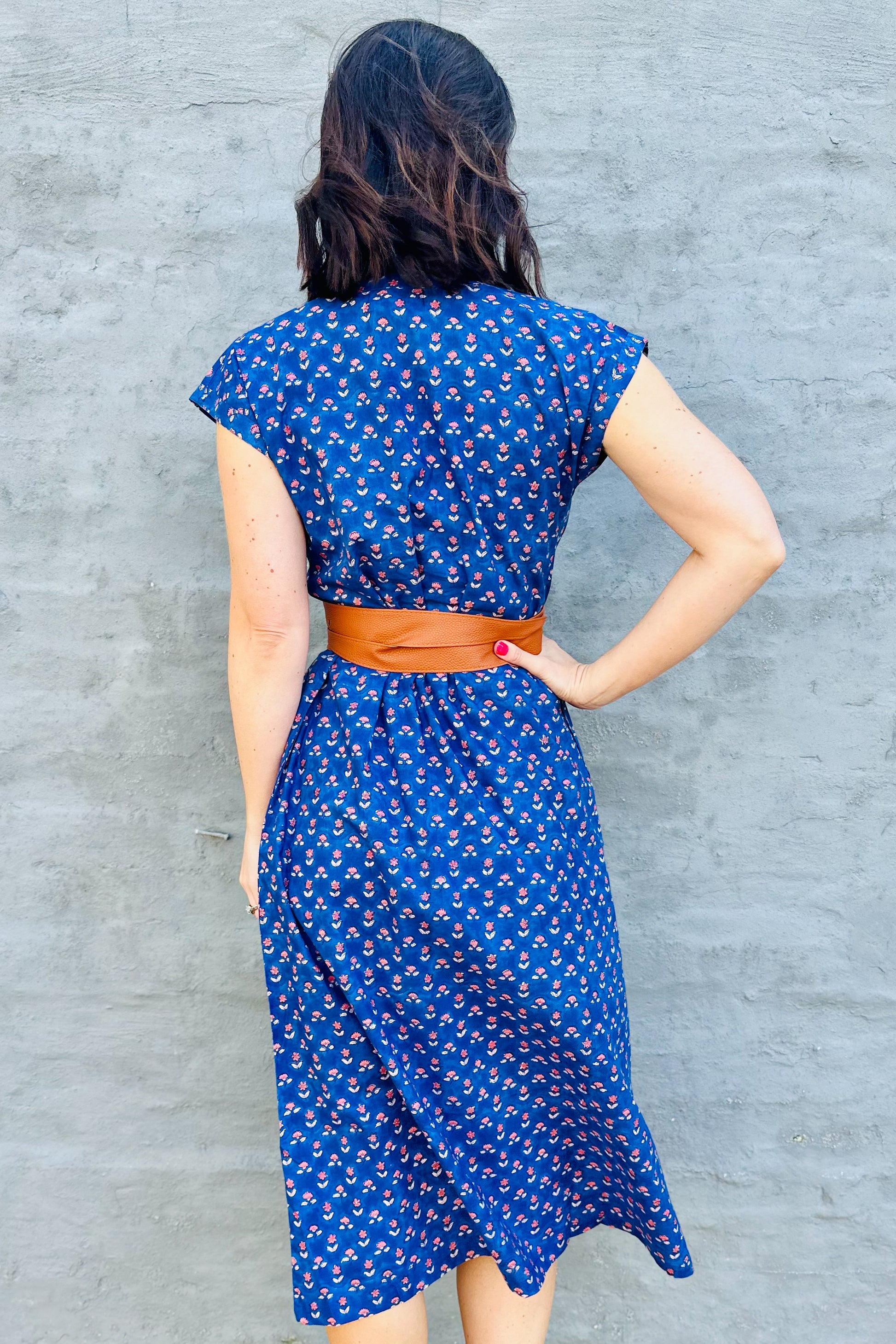 Savita Dress In Royal Daisy