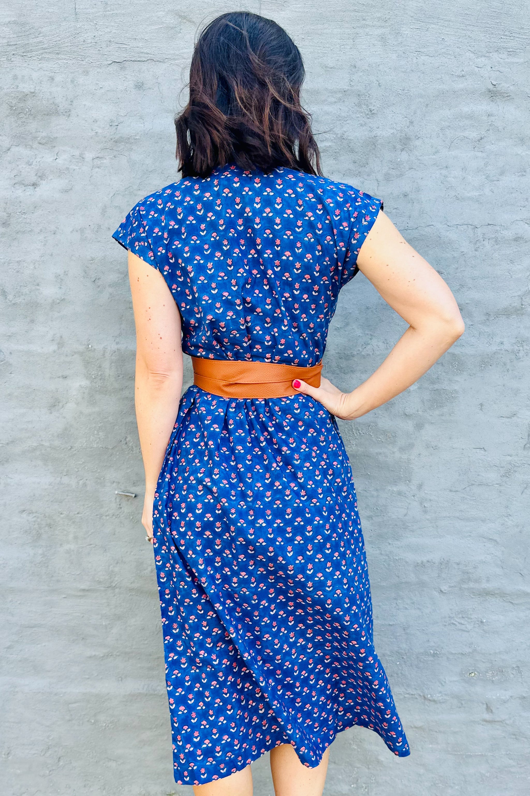 Savita Dress In Royal Daisy