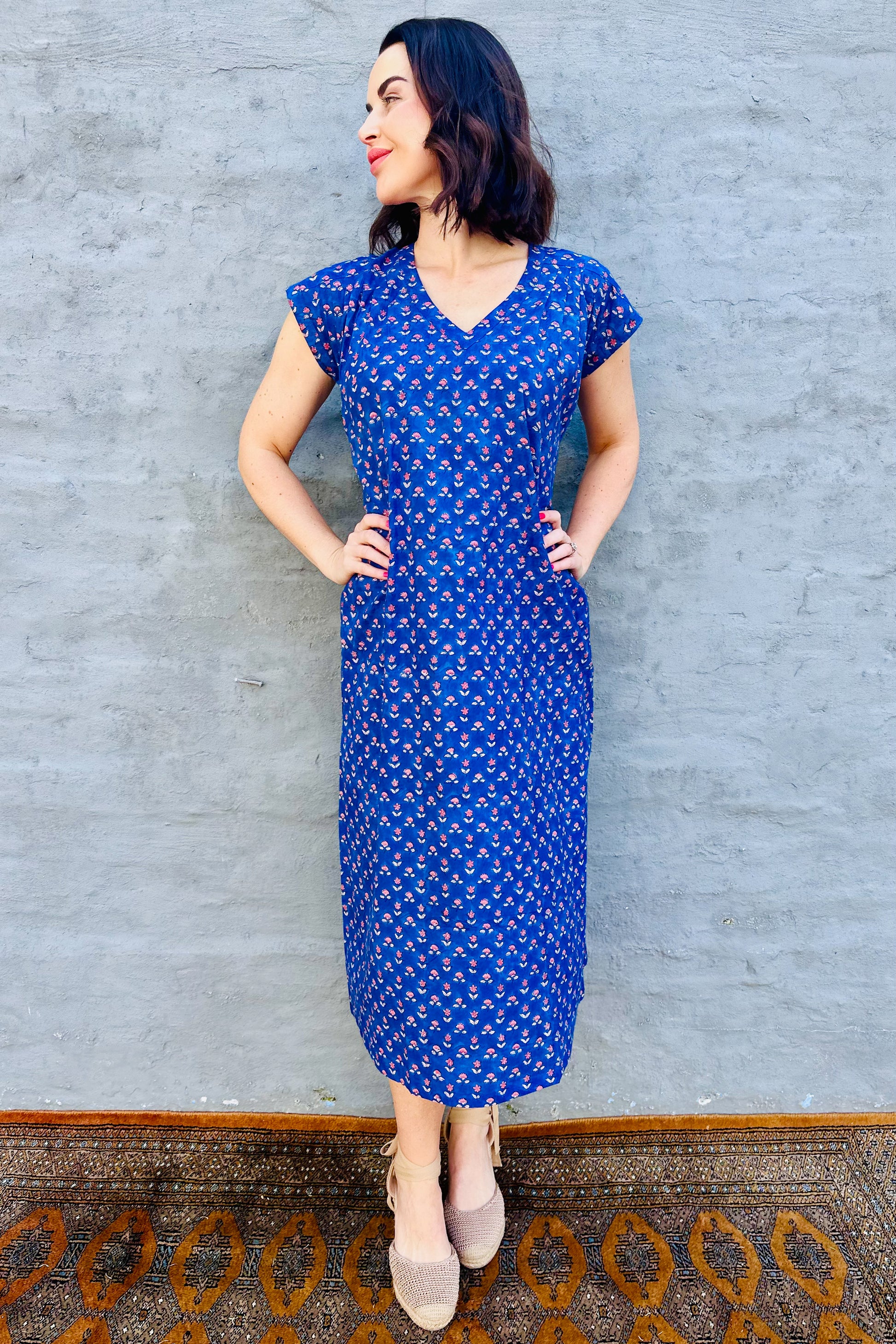 Savita Dress In Royal Daisy