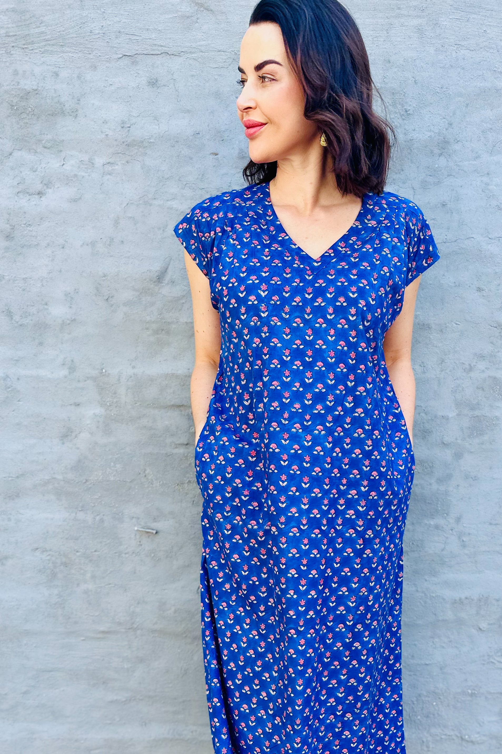 Savita Dress In Royal Daisy