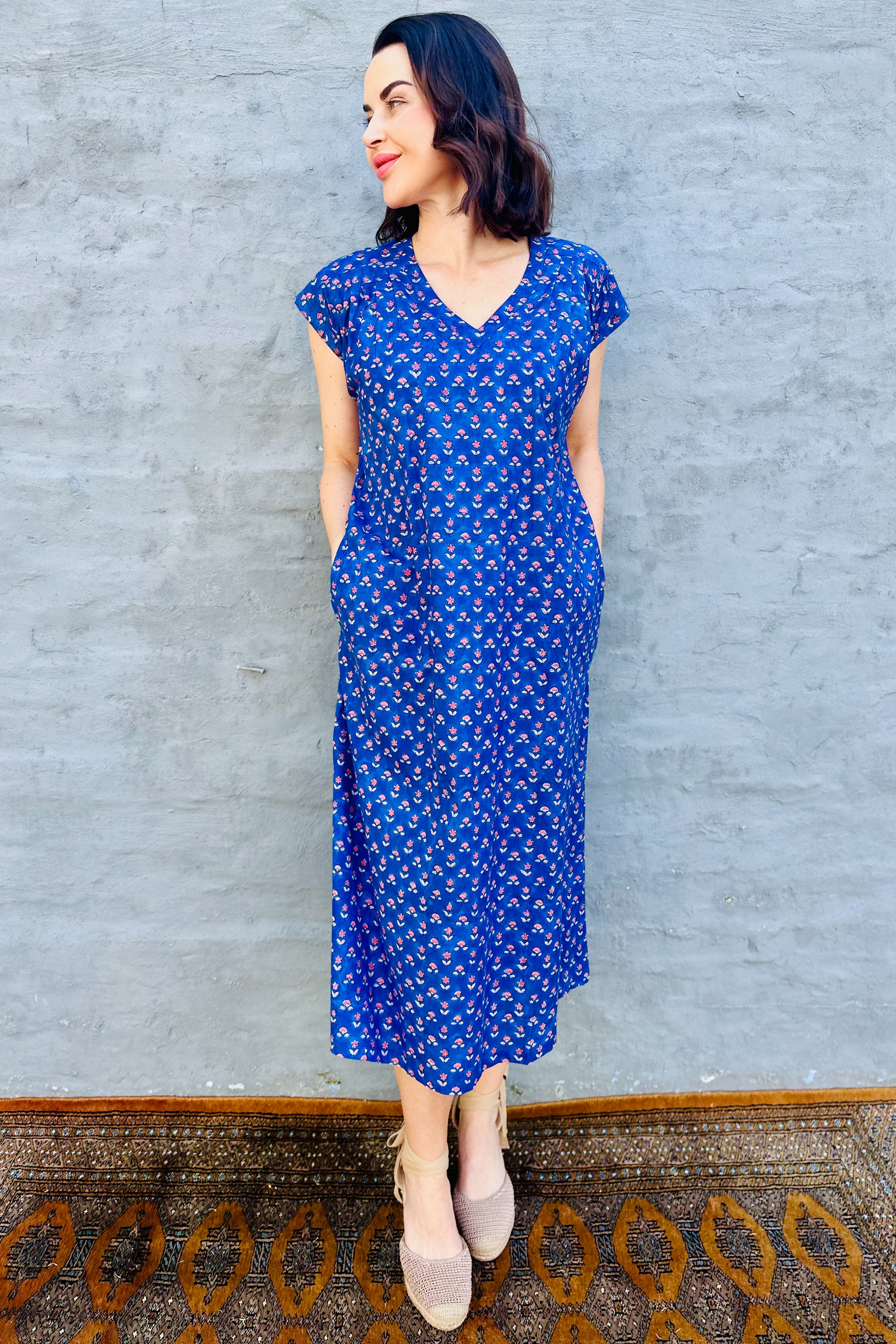 Savita Dress In Royal Daisy