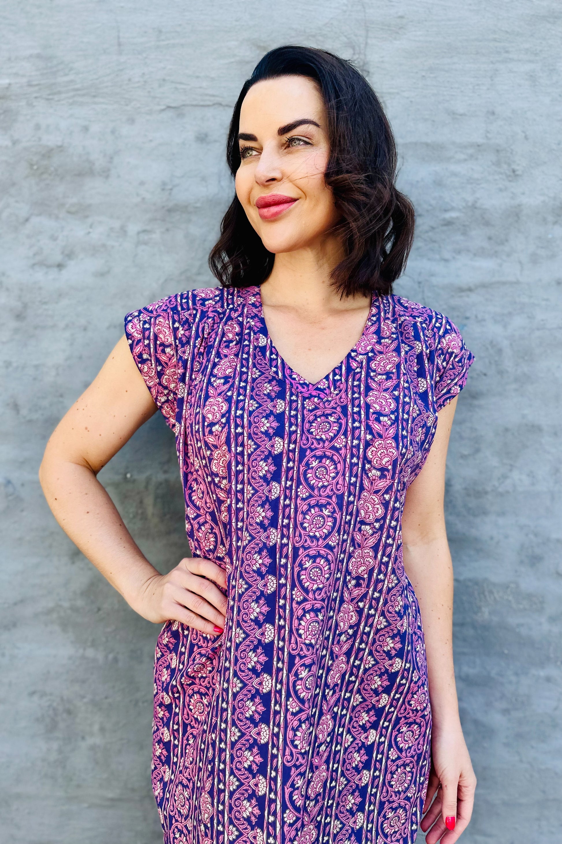 Savita Dress In Violet Vine