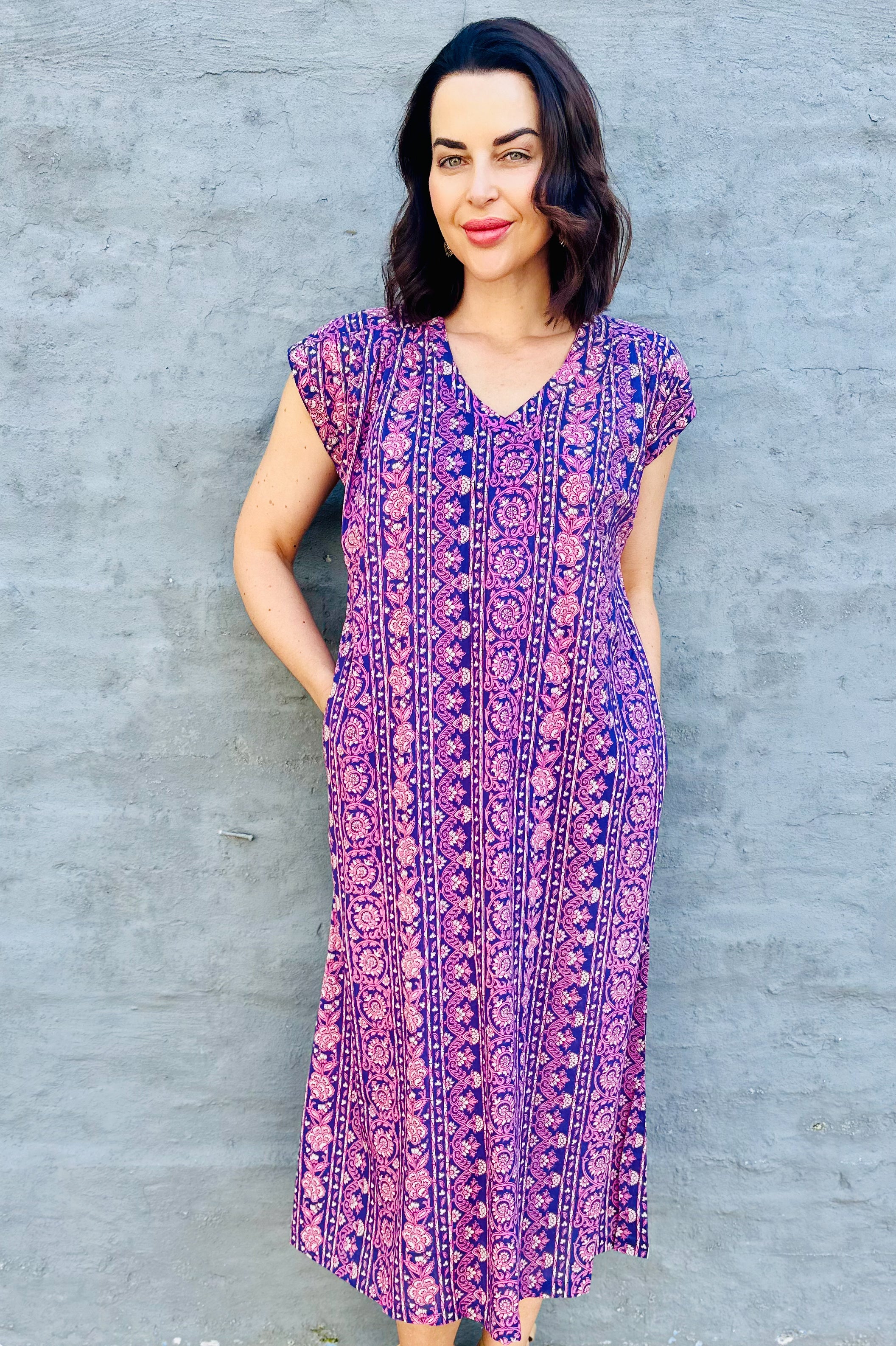 Savita Dress In Violet Vine