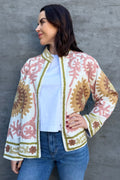 Cotton Suzani Jacket In Dusty Neutrals