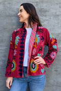 Velvet Suzani Jacket In Love Potion