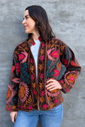 Velvet Suzani Jacket In Cappuccino