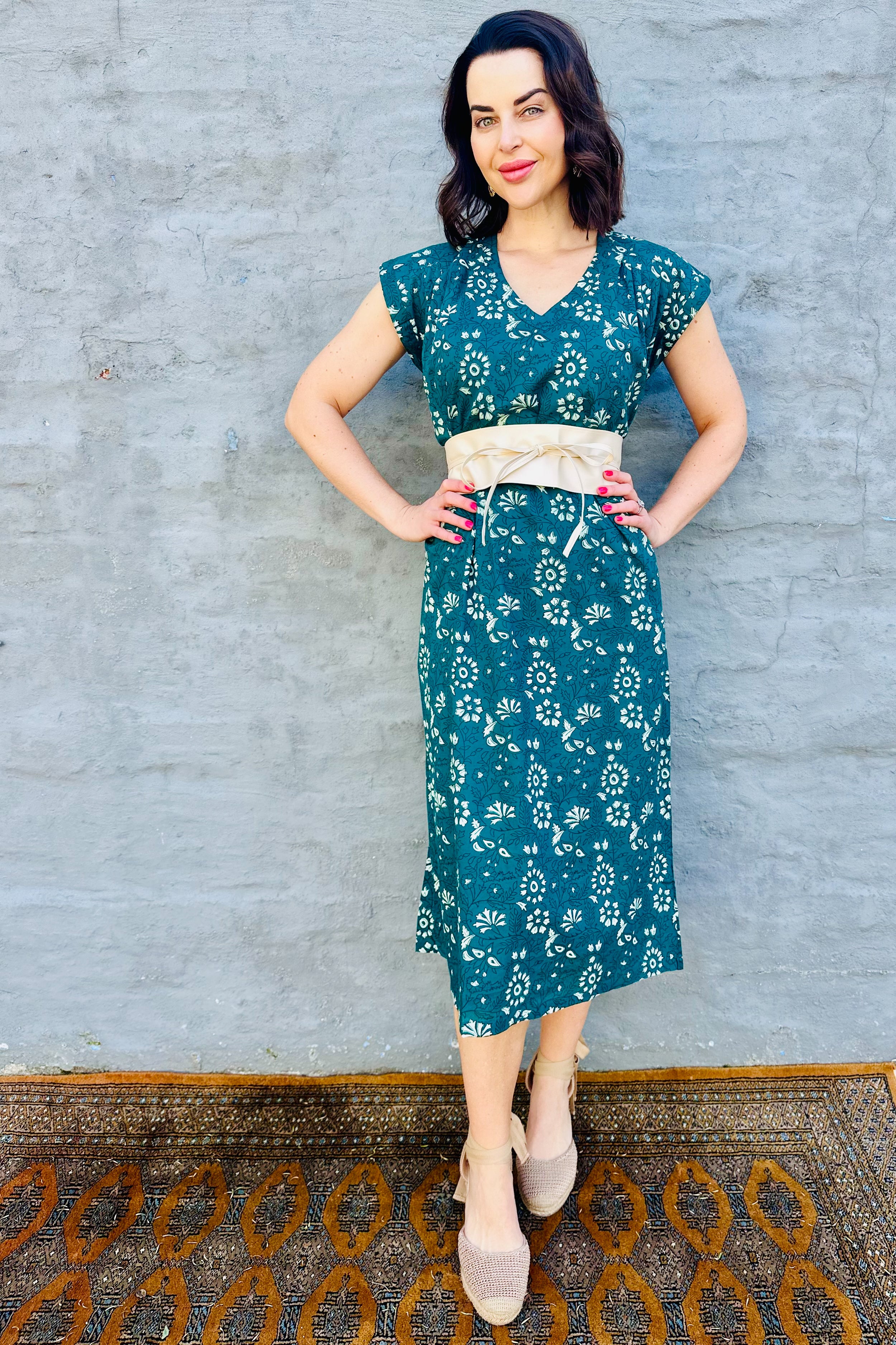 Savita Dress In Forest Botanical