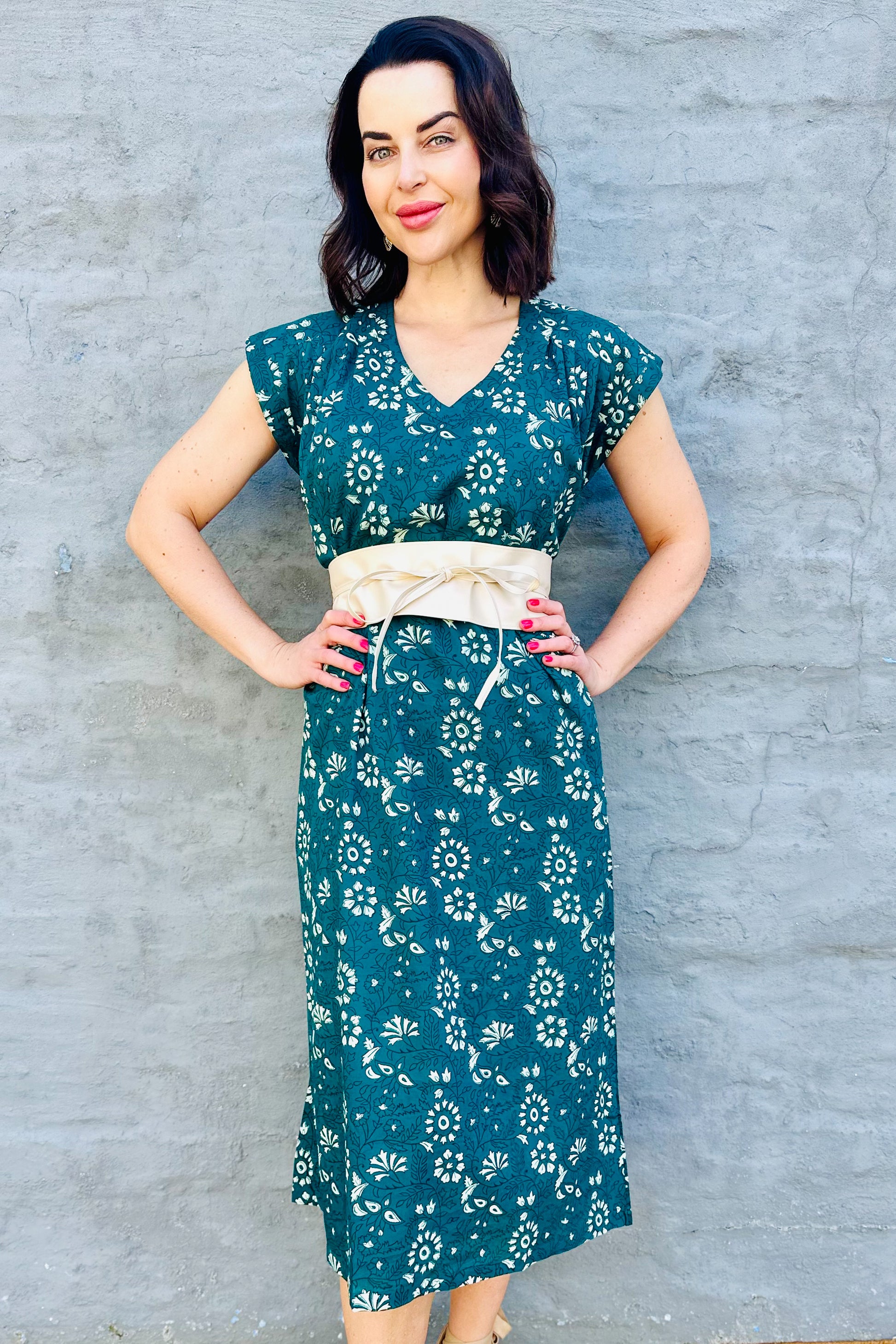 Savita Dress In Forest Botanical