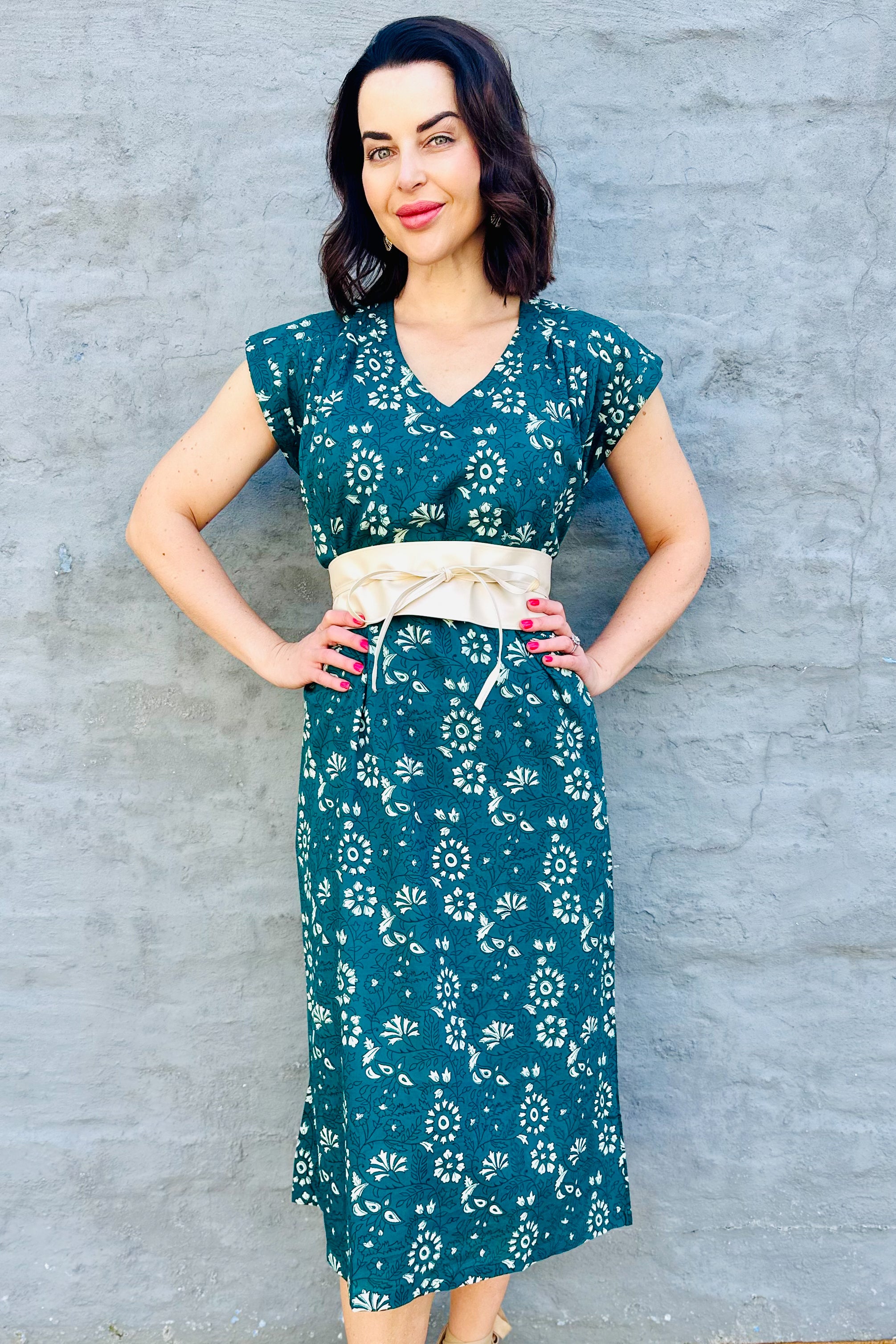 Savita Dress In Forest Botanical