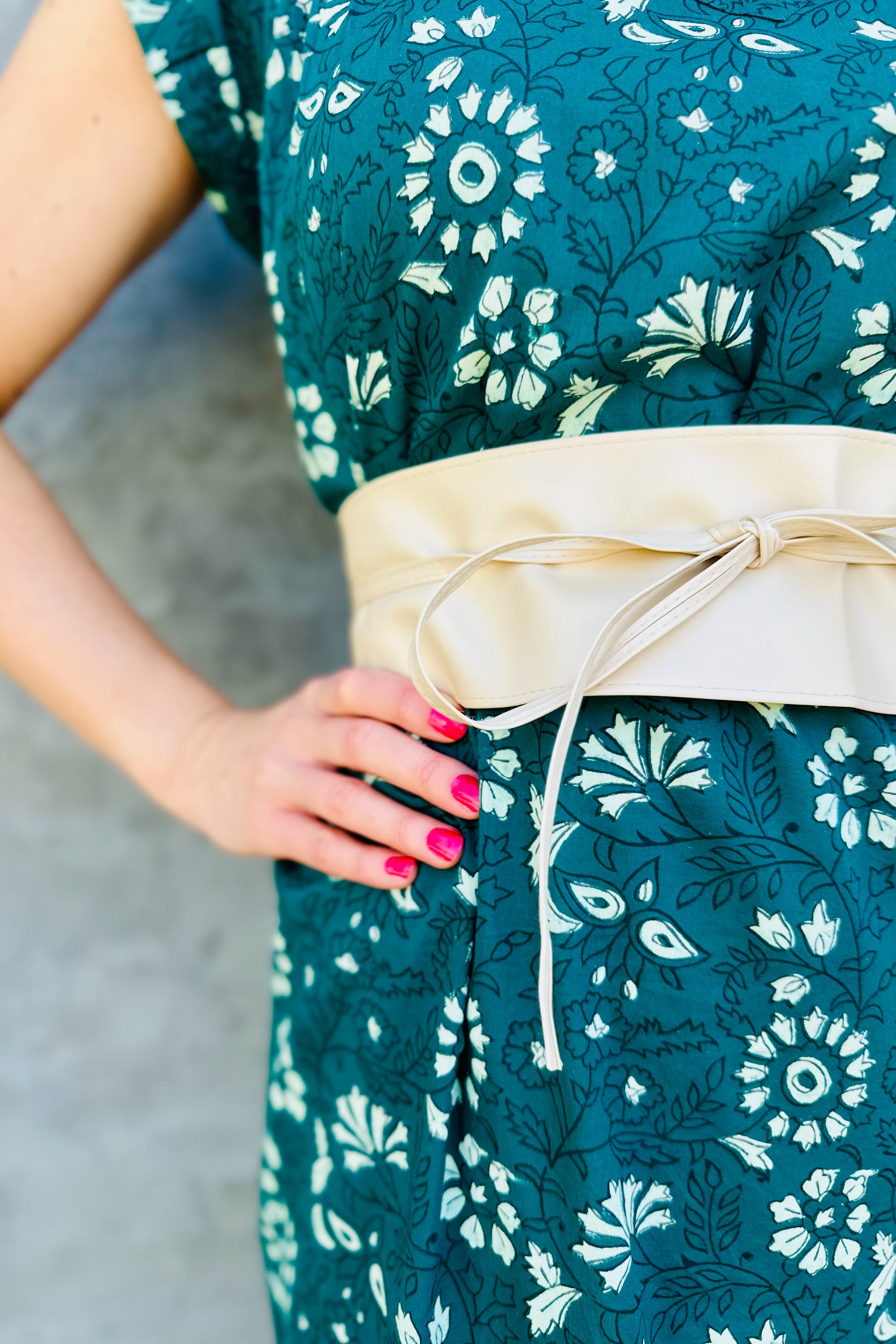 Savita Dress In Forest Botanical