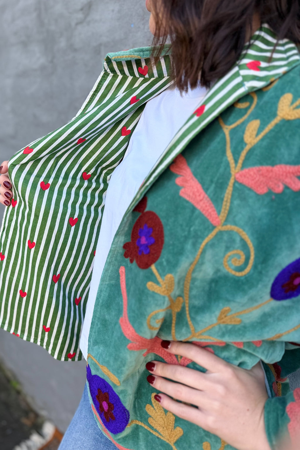 Cotton Suzani Jacket In Motley Forest