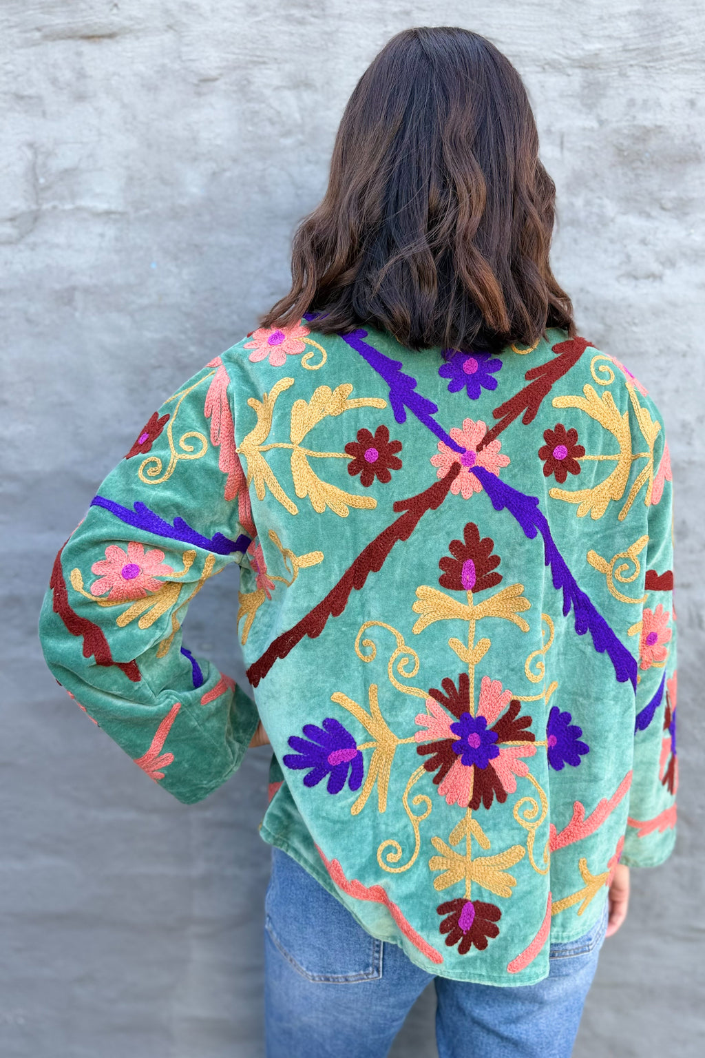 Cotton Suzani Jacket In Motley Forest