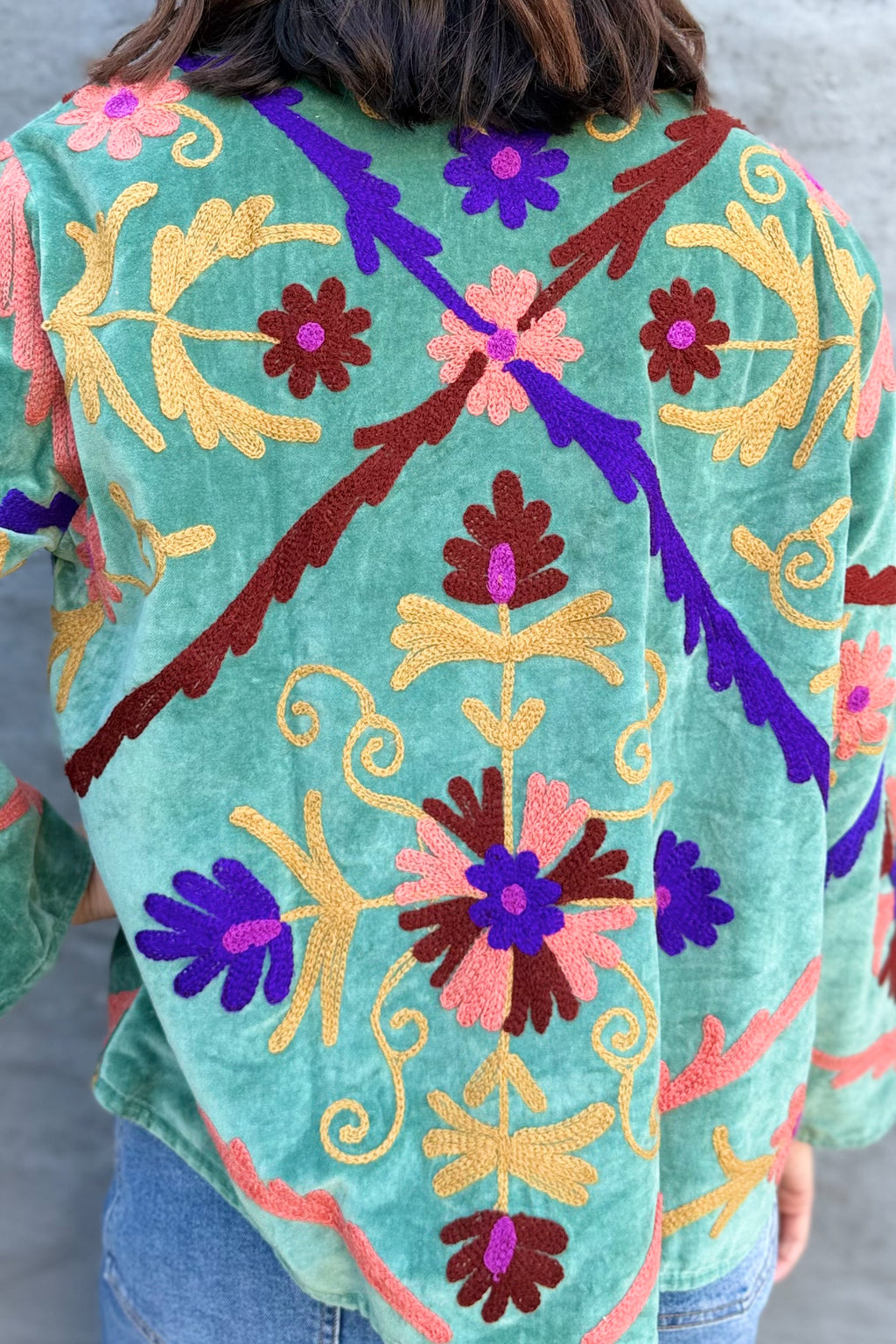 Cotton Suzani Jacket In Motley Forest