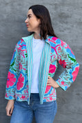 Velvet Suzani Jacket In Aqua Splash
