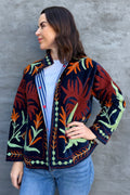 Velvet Suzani Jacket In Strelitzia