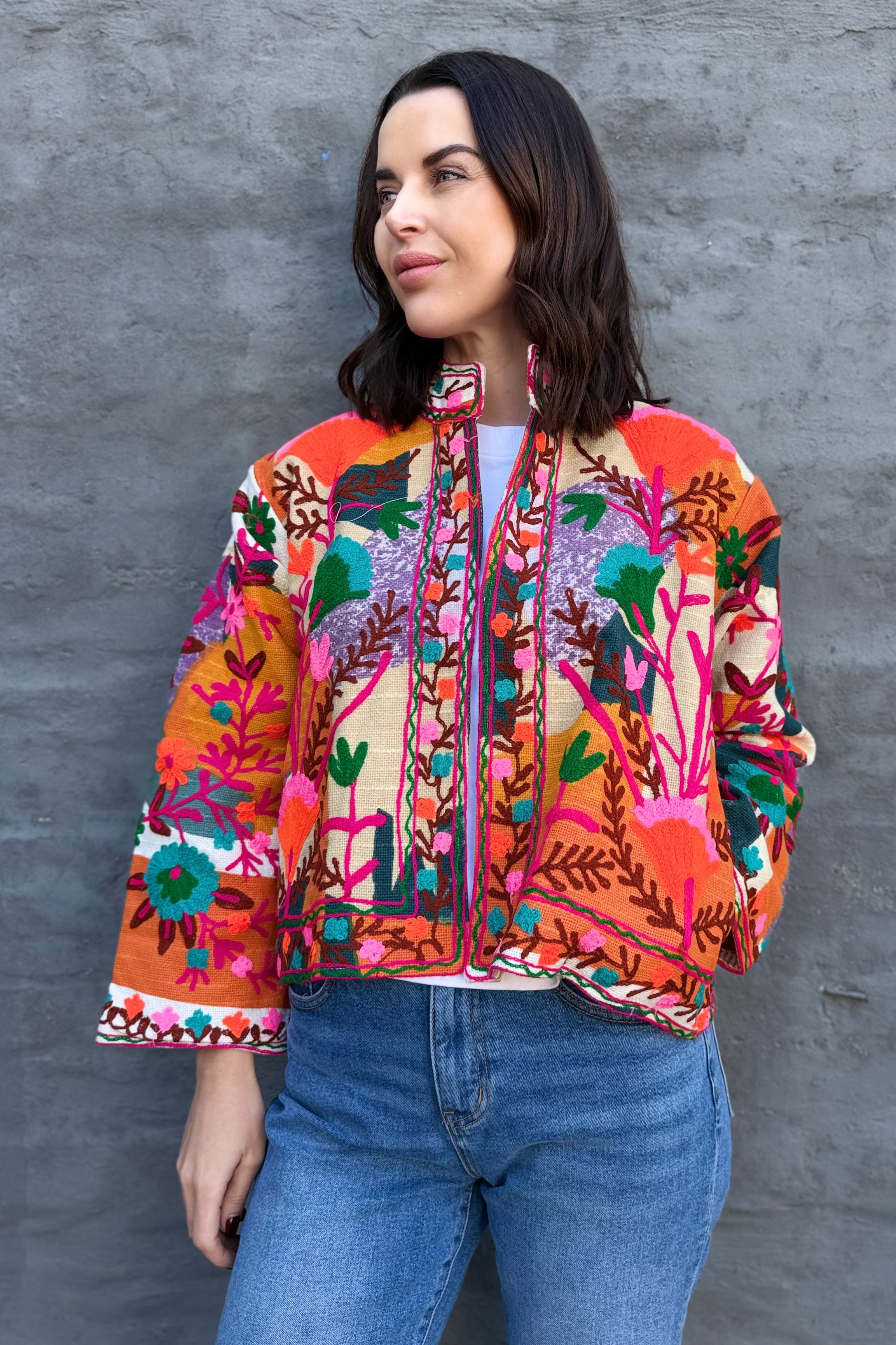 Cotton Suzani Jacket In Funfair